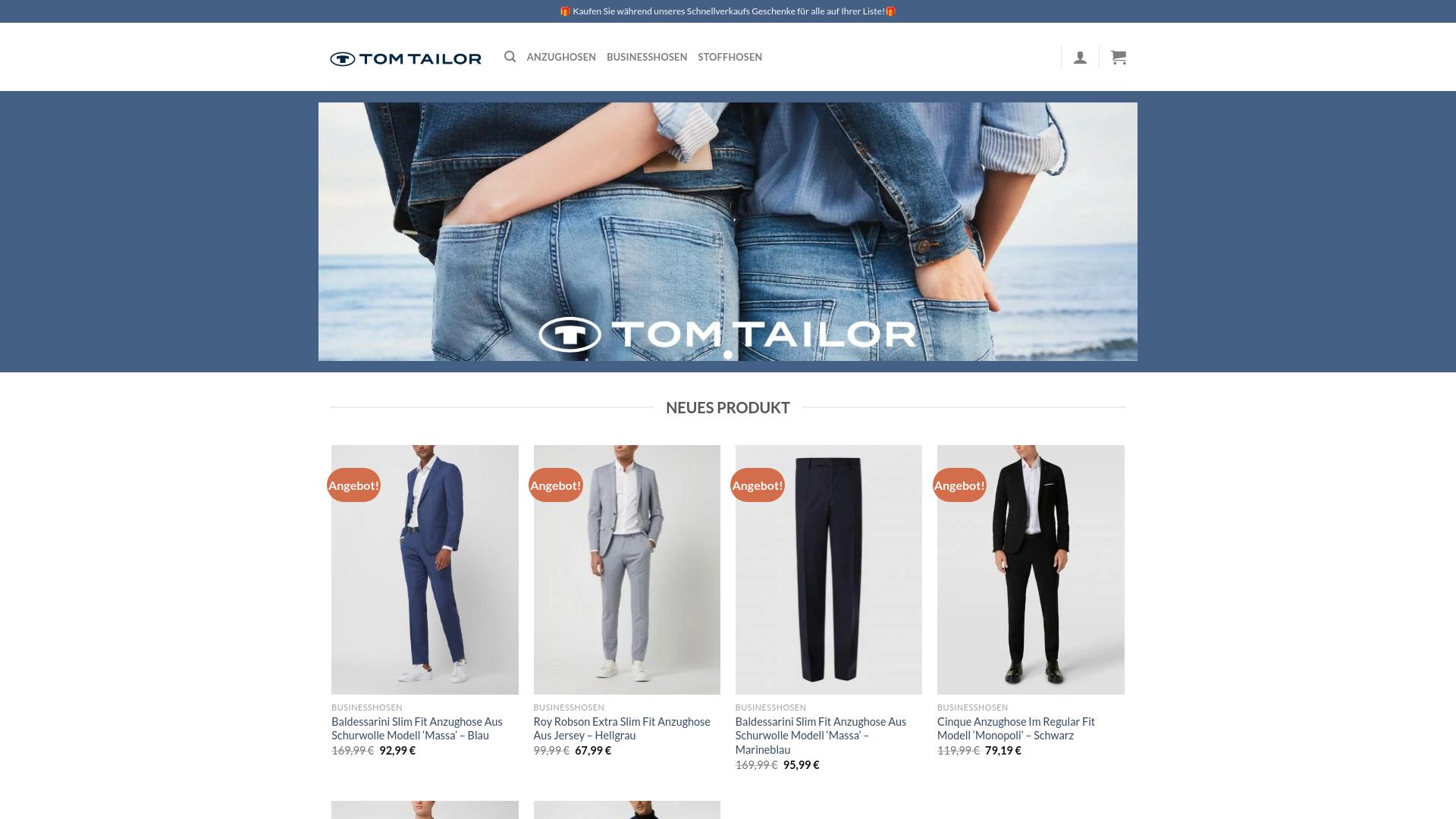 Screenshot anzughosensale.com