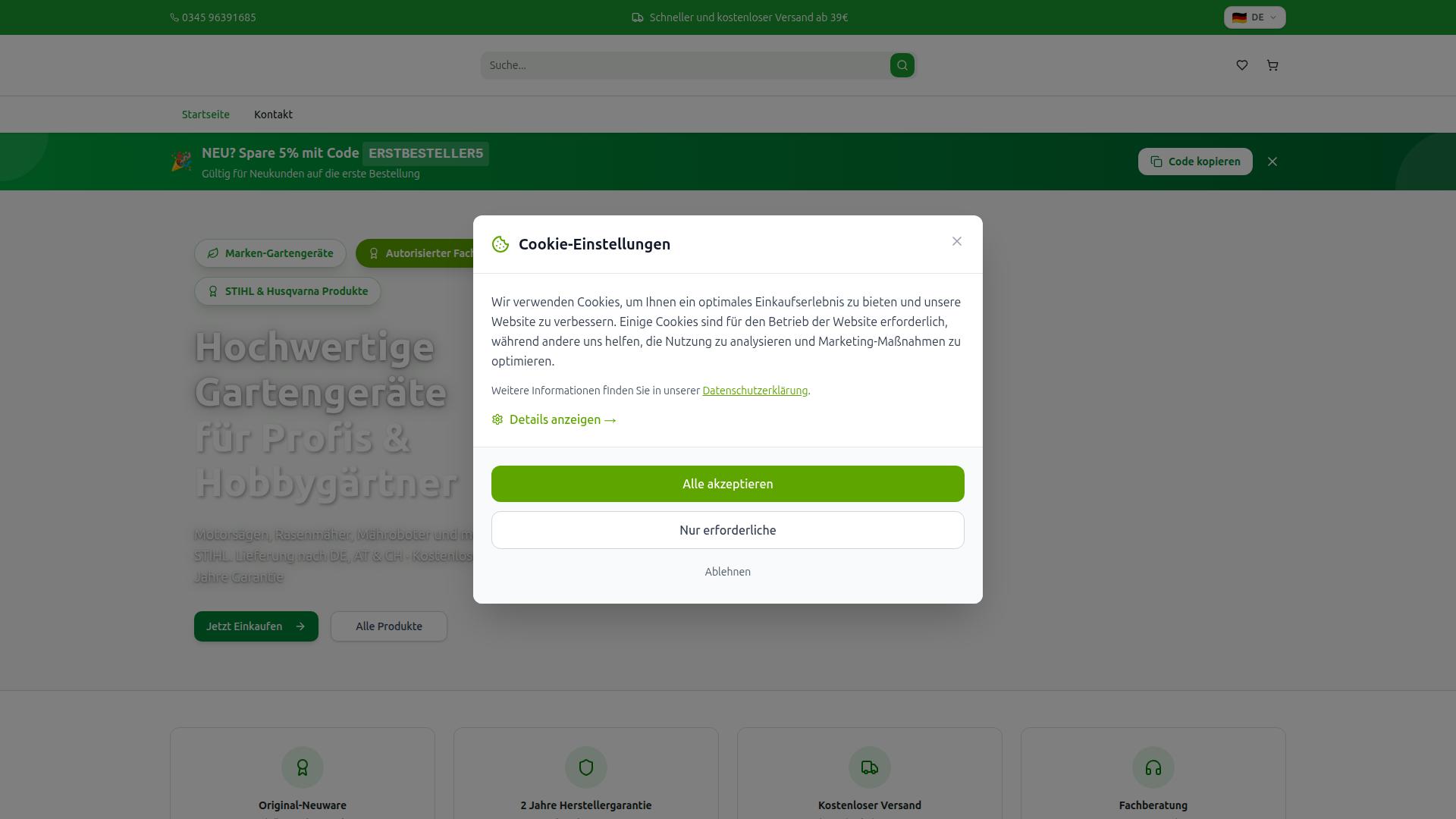 Screenshot apelt-shop.de