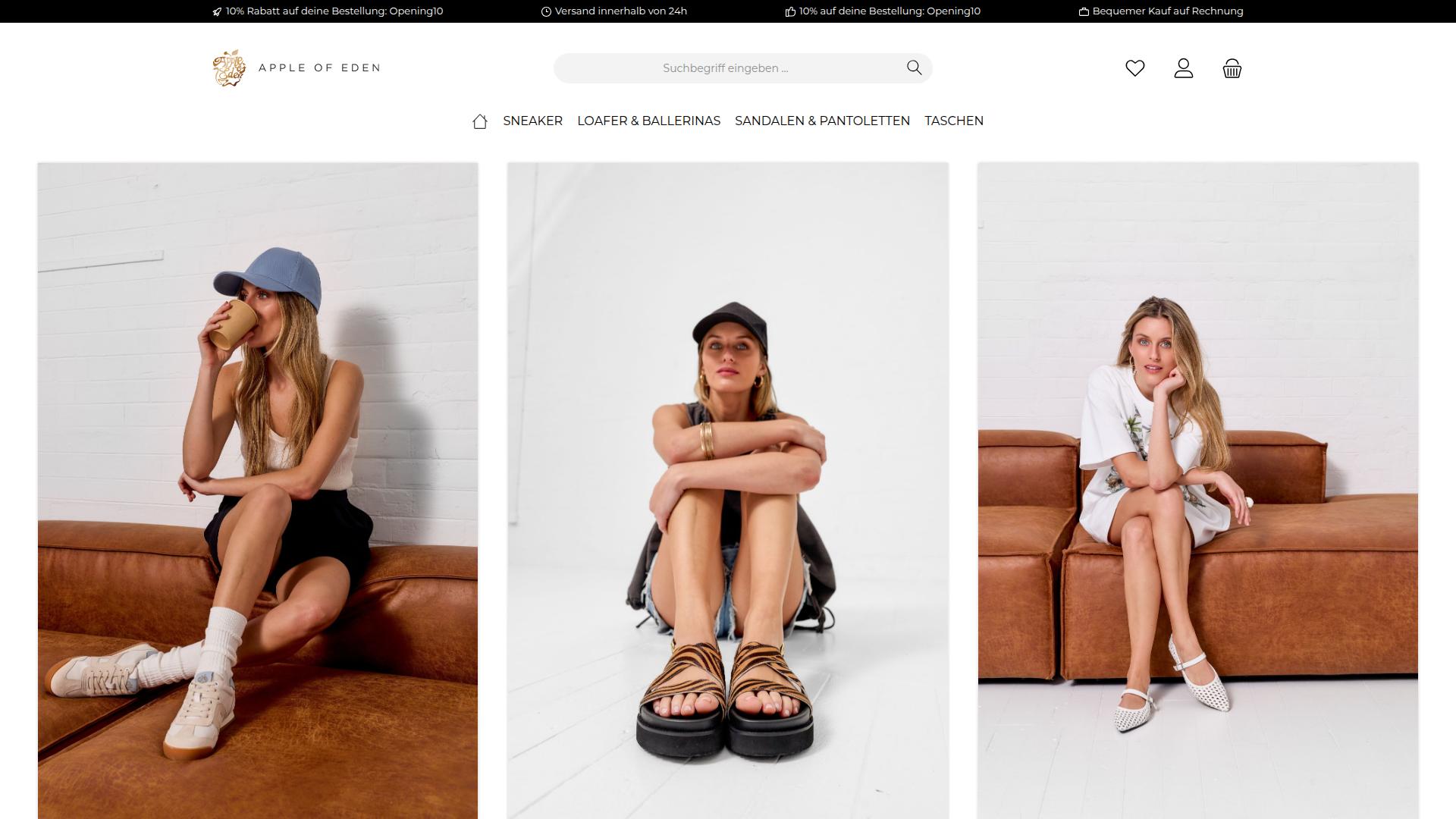 Screenshot appleofedenshoes.shop