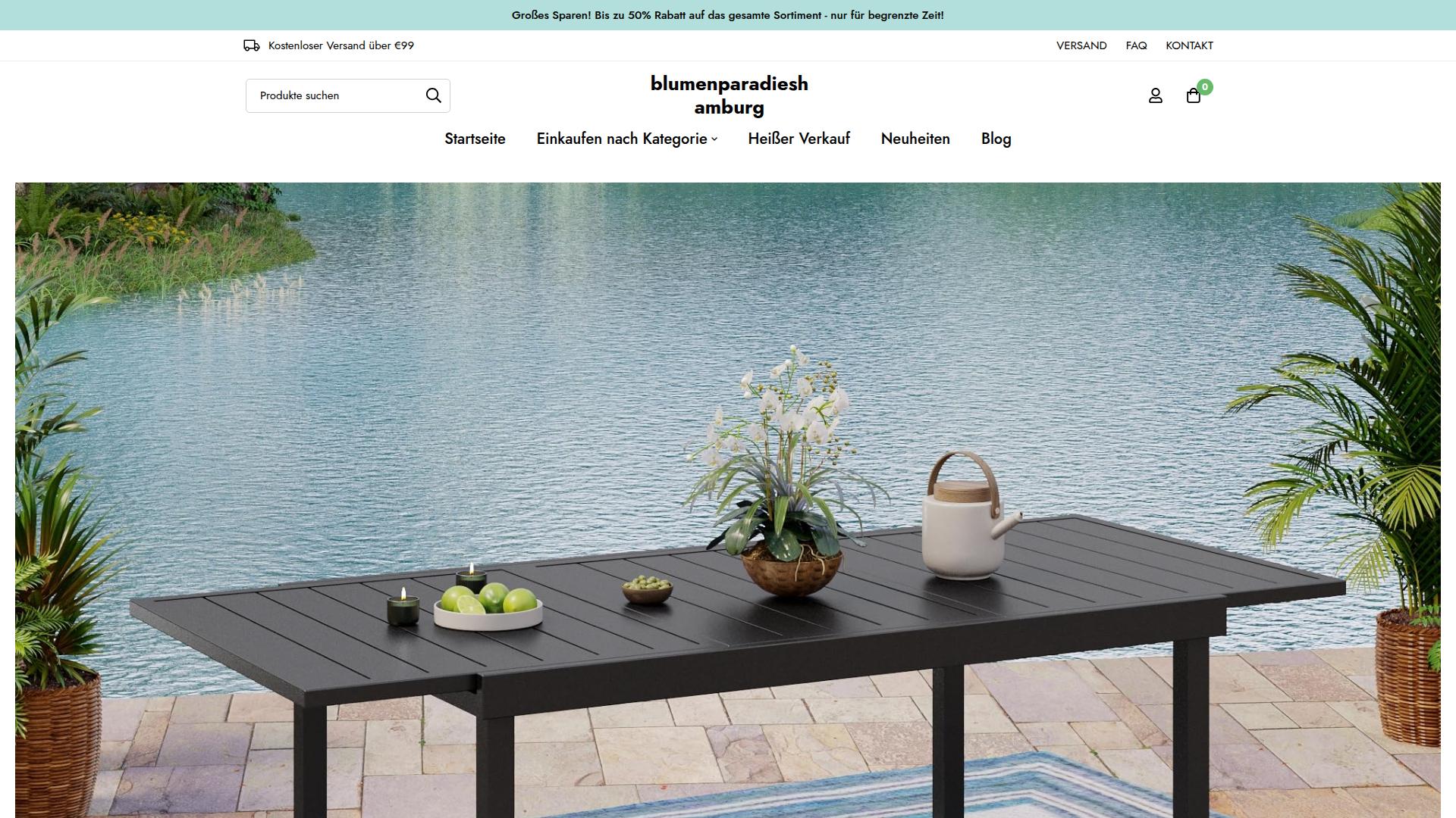 Screenshot blumenparadieshamburg.de