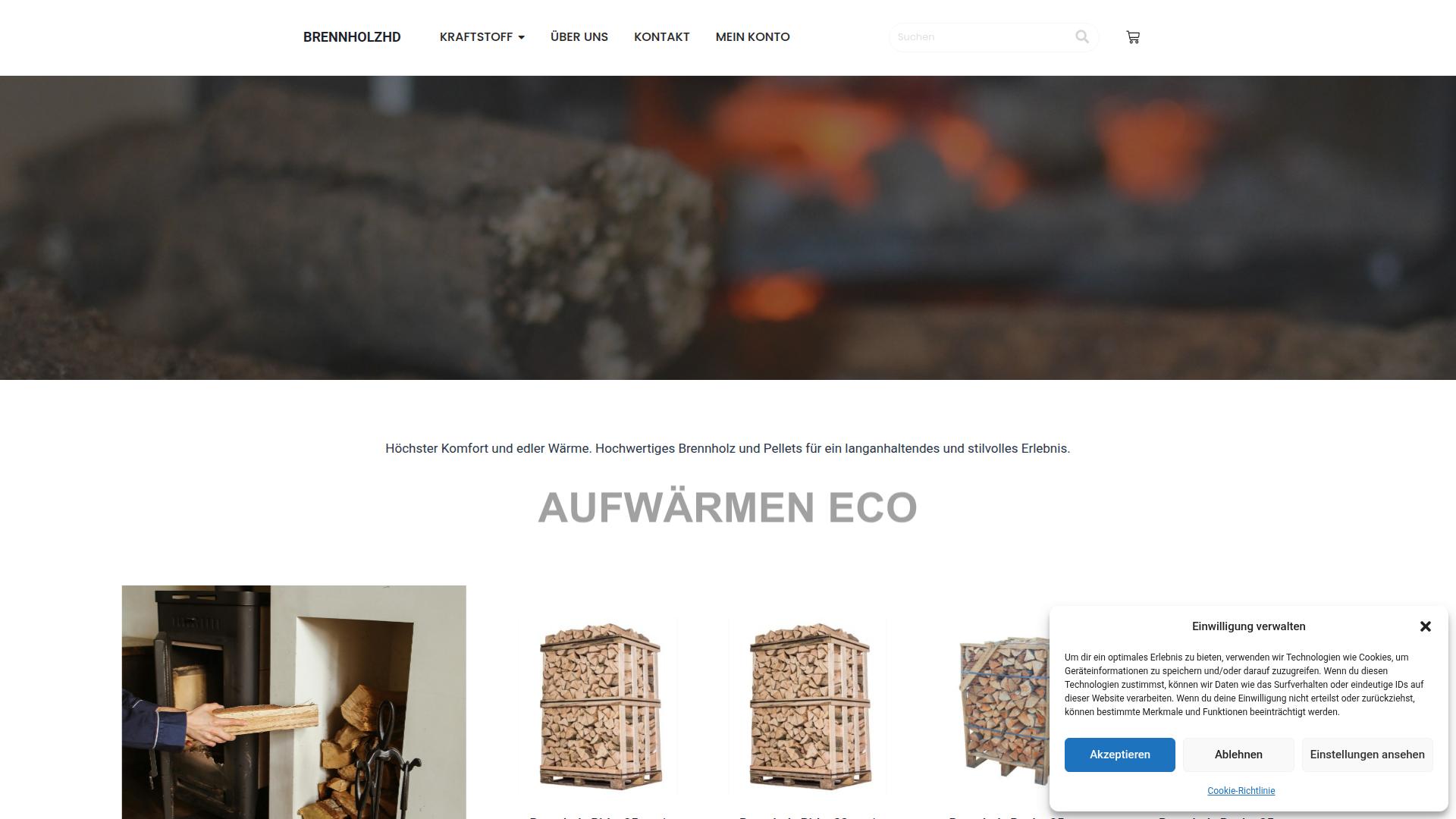 Screenshot brennholzhandelnhn.com
