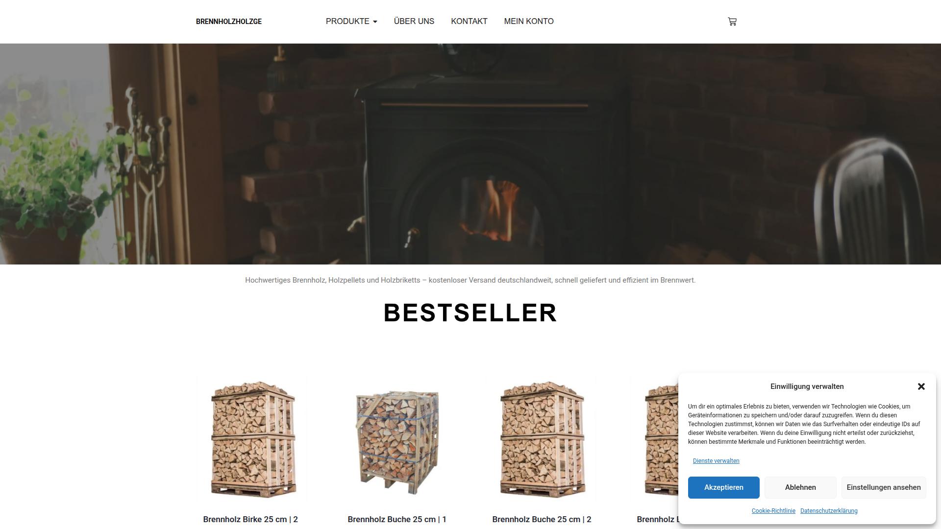 Screenshot brennholzholzge.com