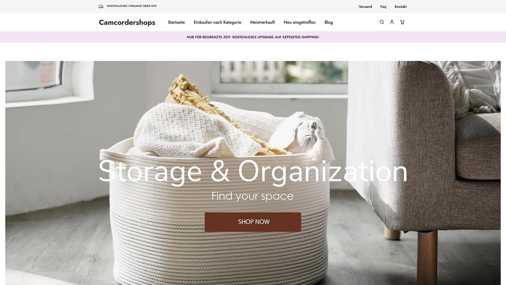 Screenshot camcordershops.de