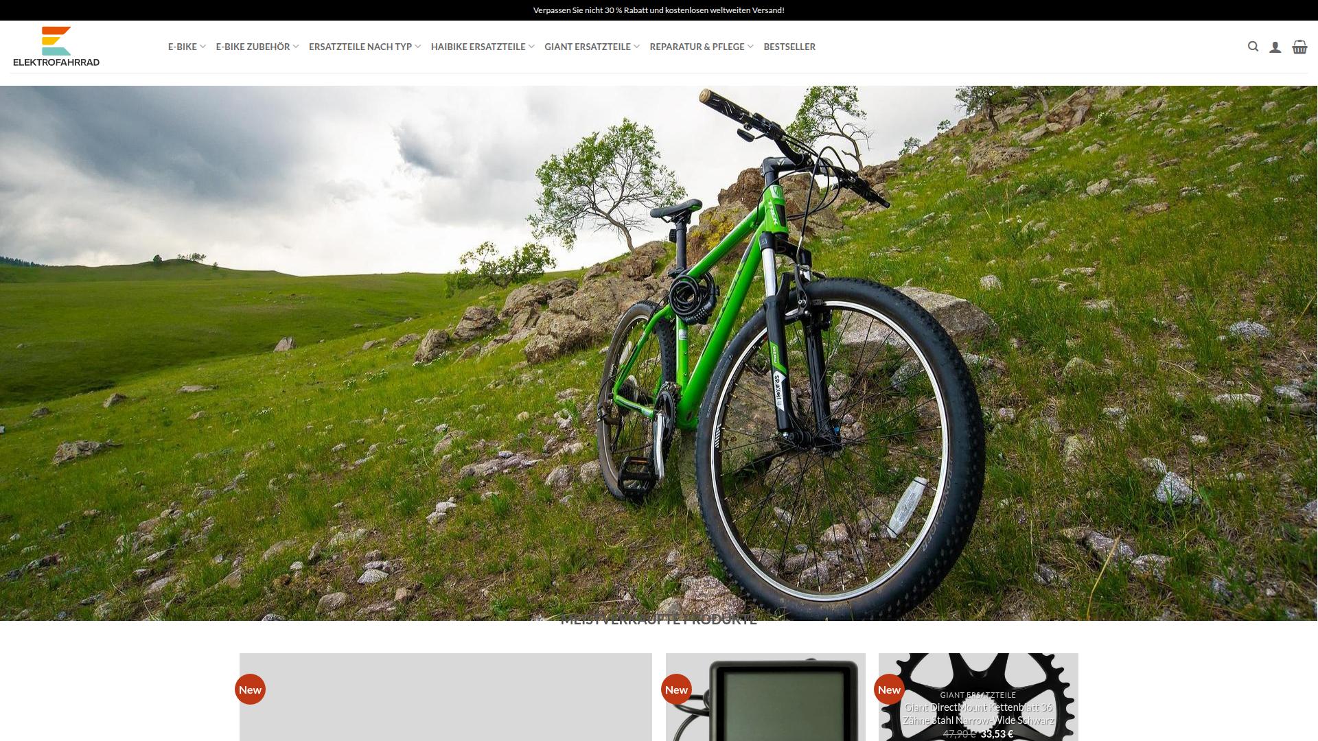 Screenshot e-fahrradrabatt.com