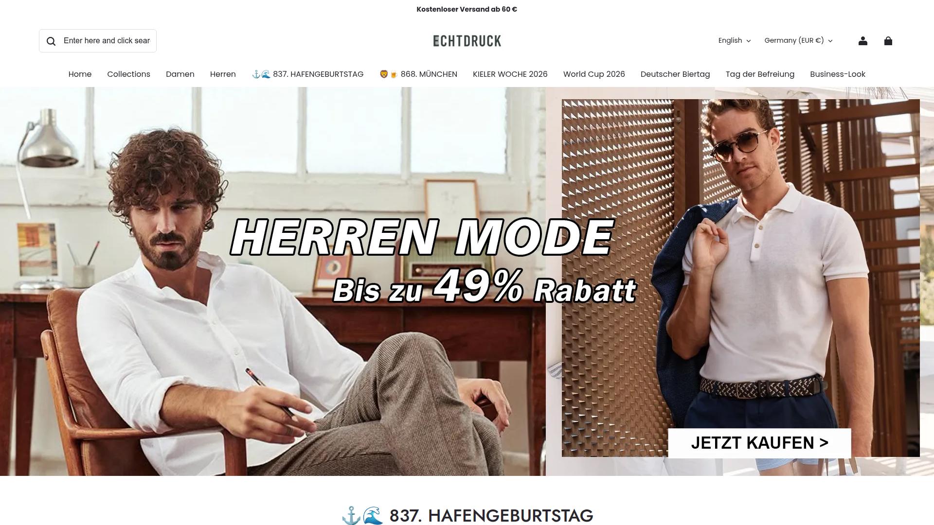 Screenshot echtdruck.de