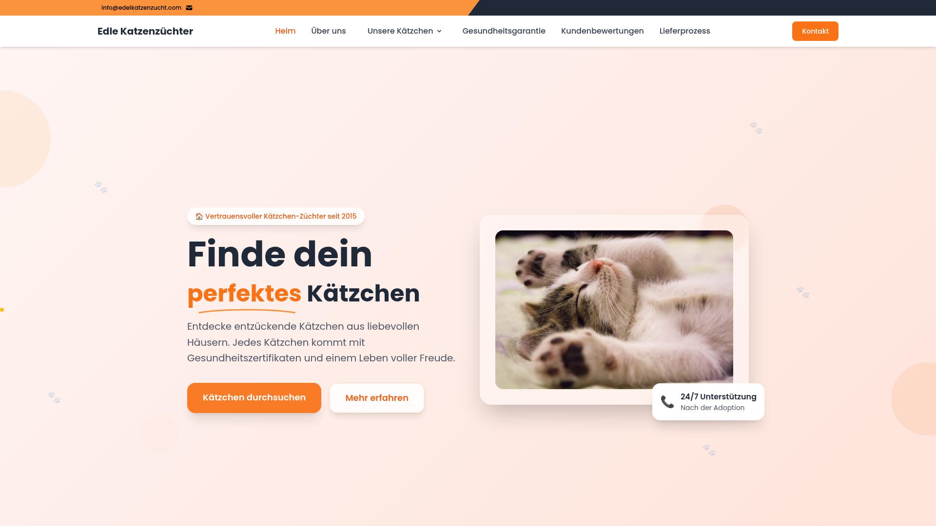 Screenshot edelkatzenzucht.com