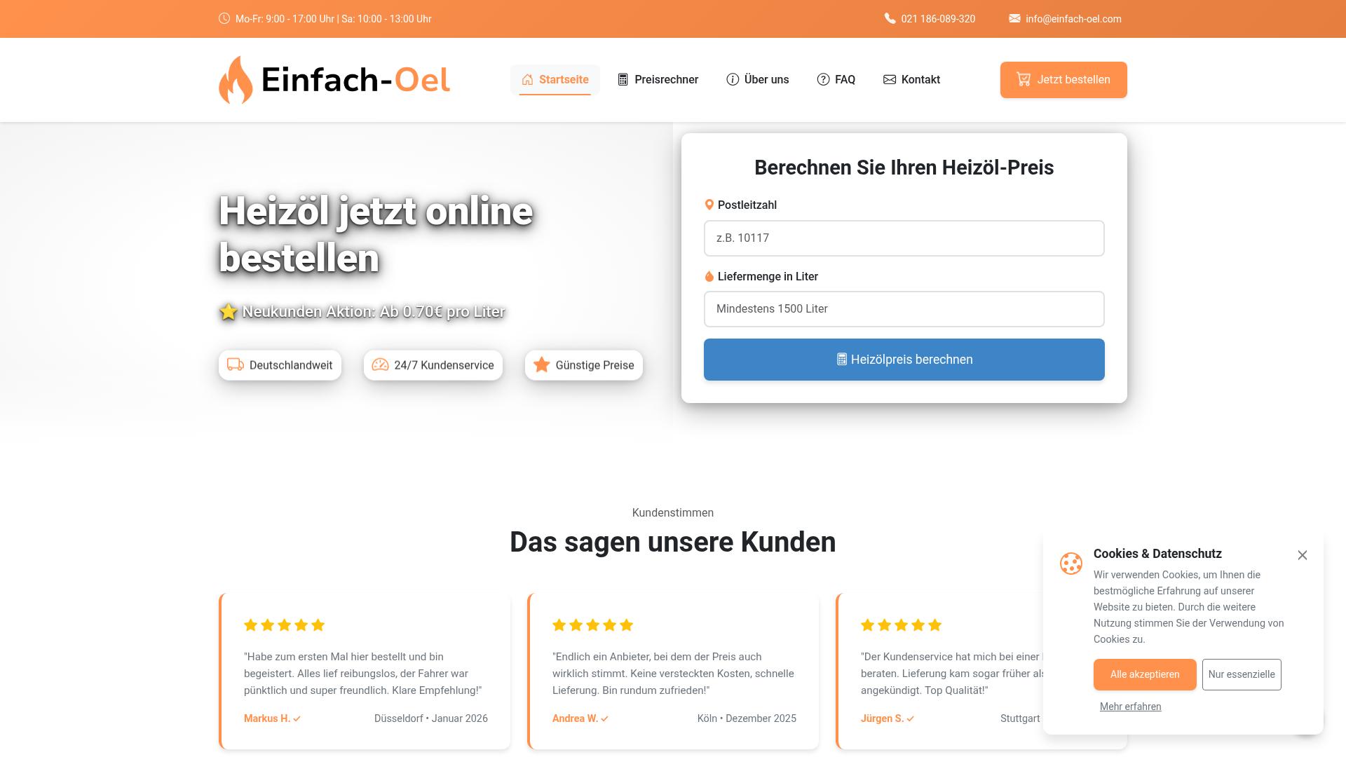 Screenshot einfach-oel.com