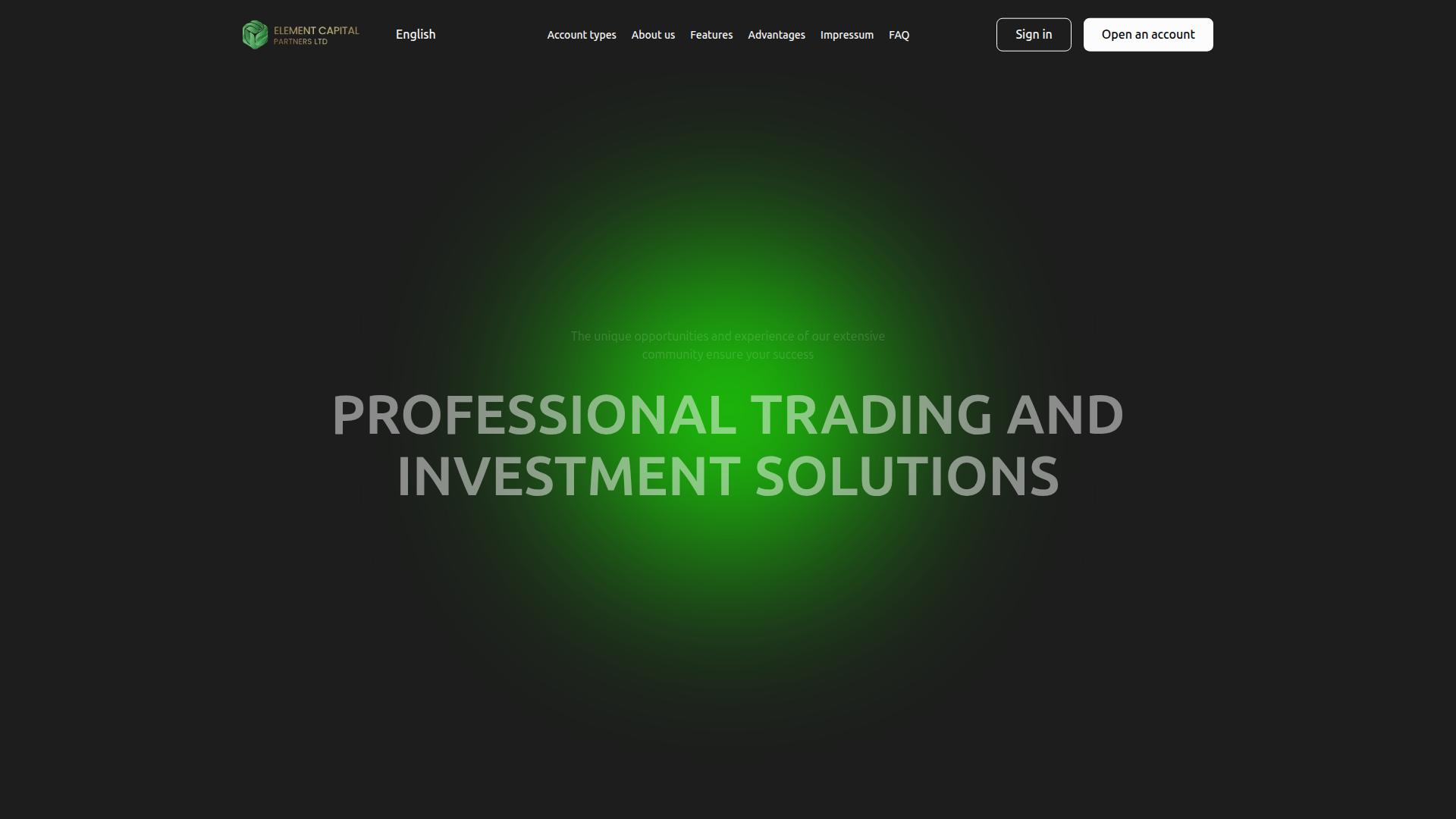 Screenshot elementcapitall.org