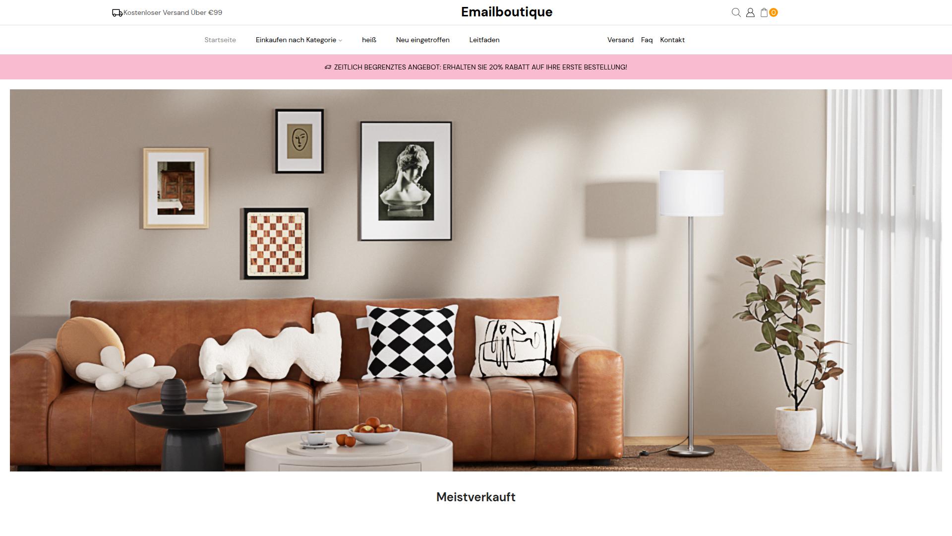 Screenshot emailboutique.de