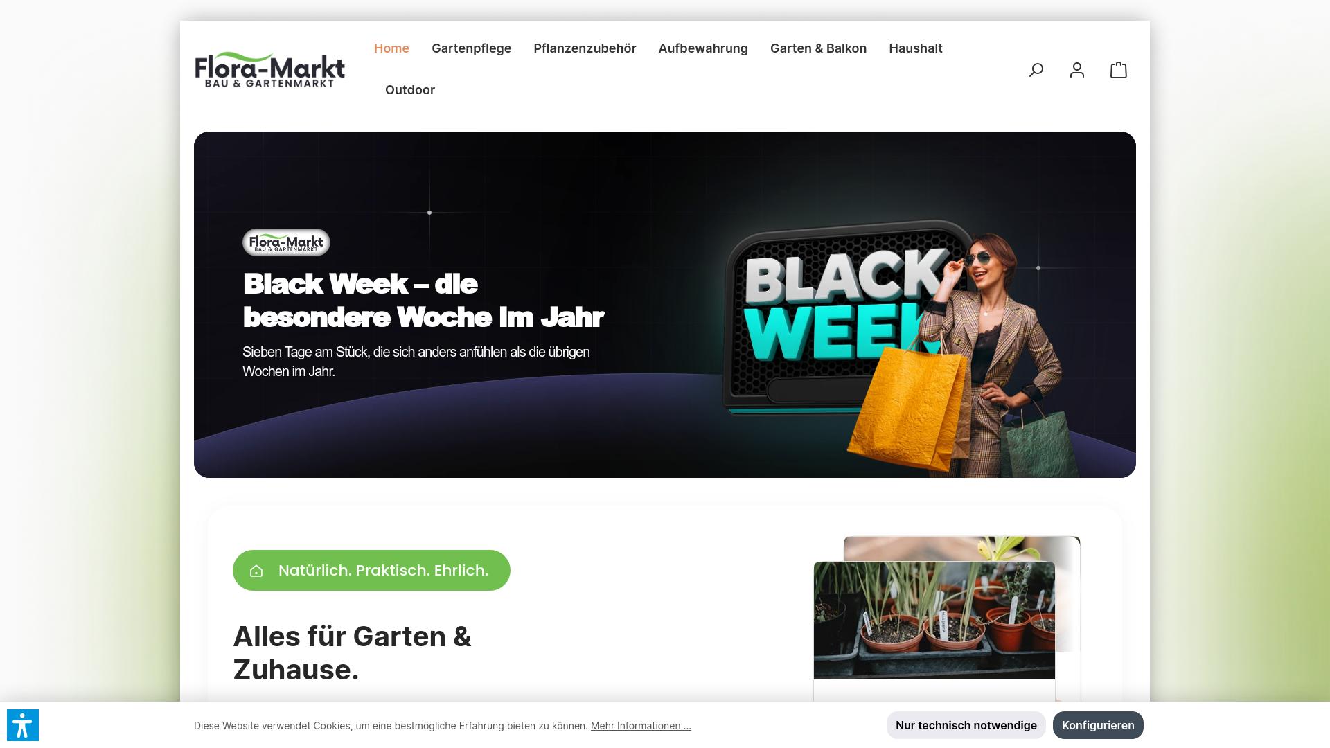Screenshot flora-markt.com