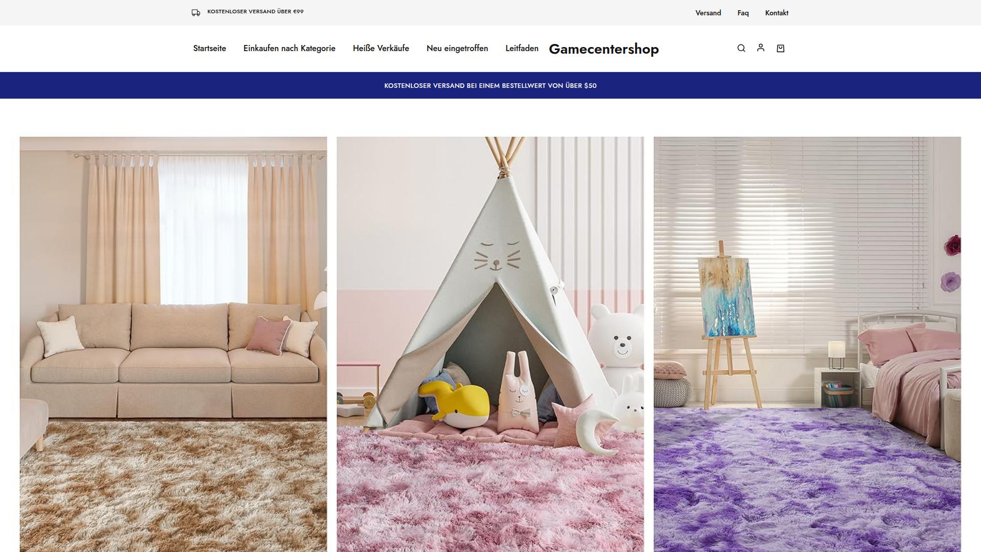 Screenshot gamecentershop.de