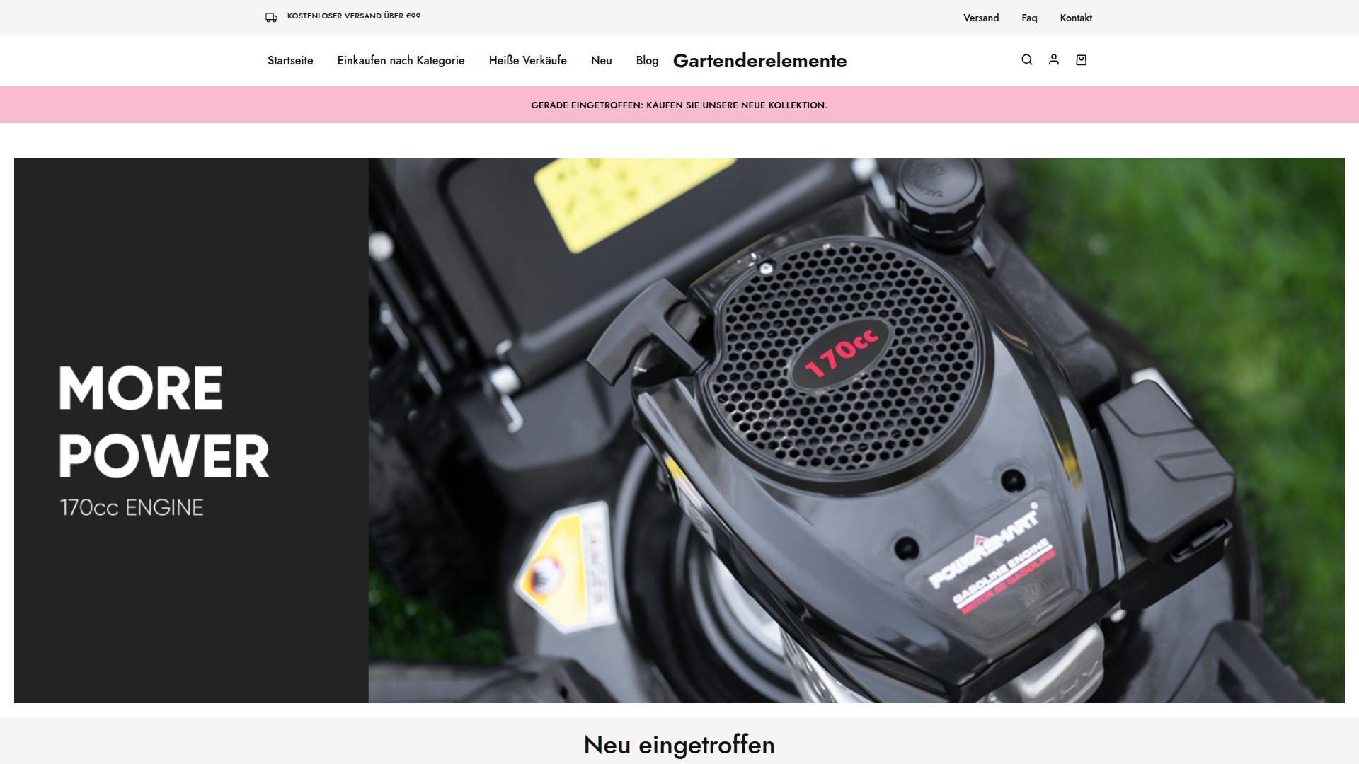 Screenshot gartenderelemente.de