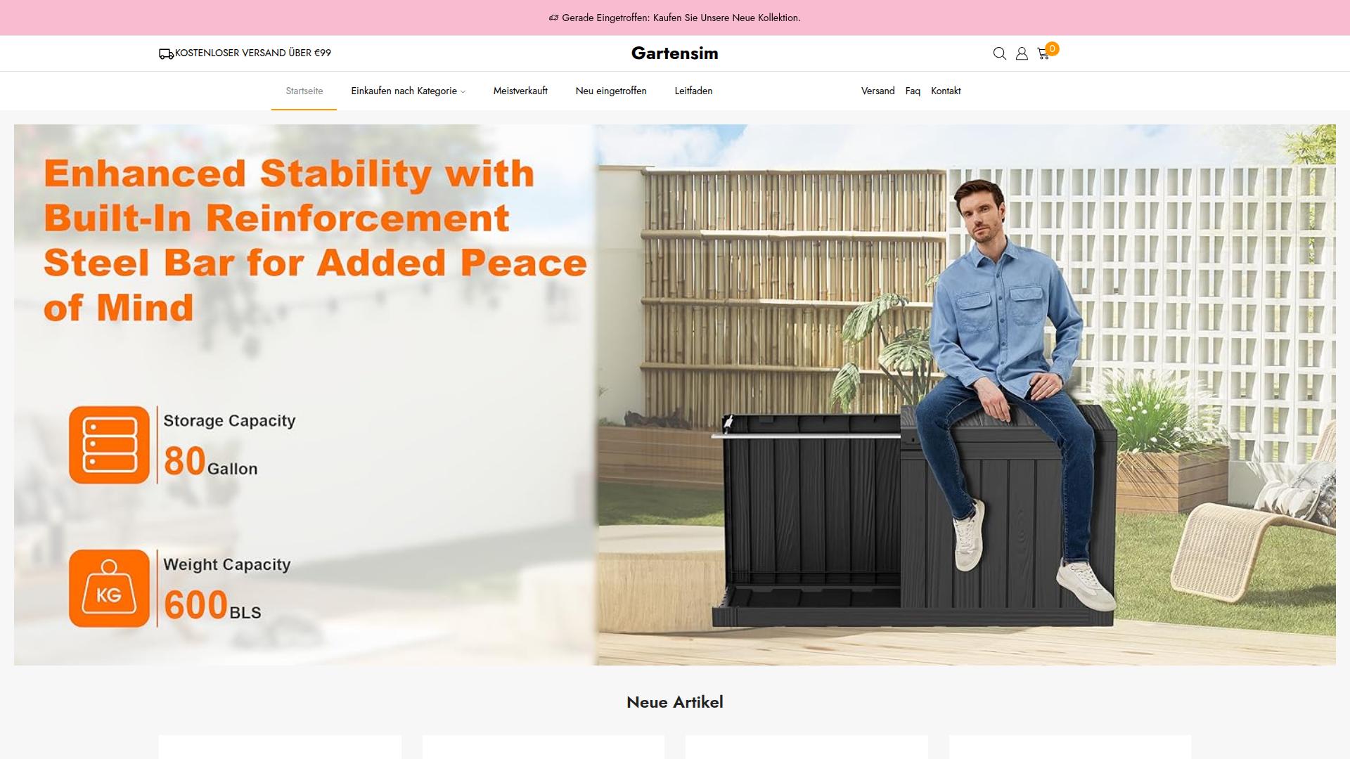Screenshot gartensim.de
