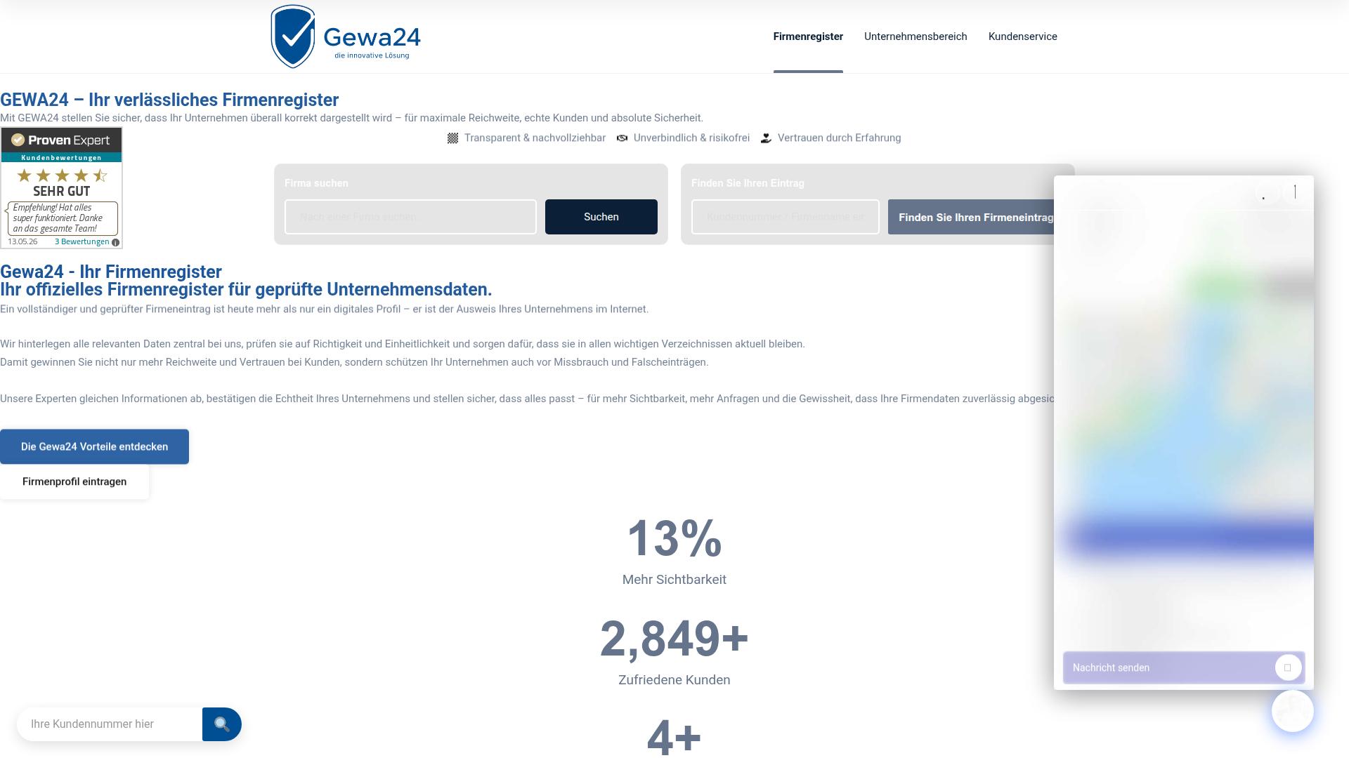 Screenshot gewa24.com