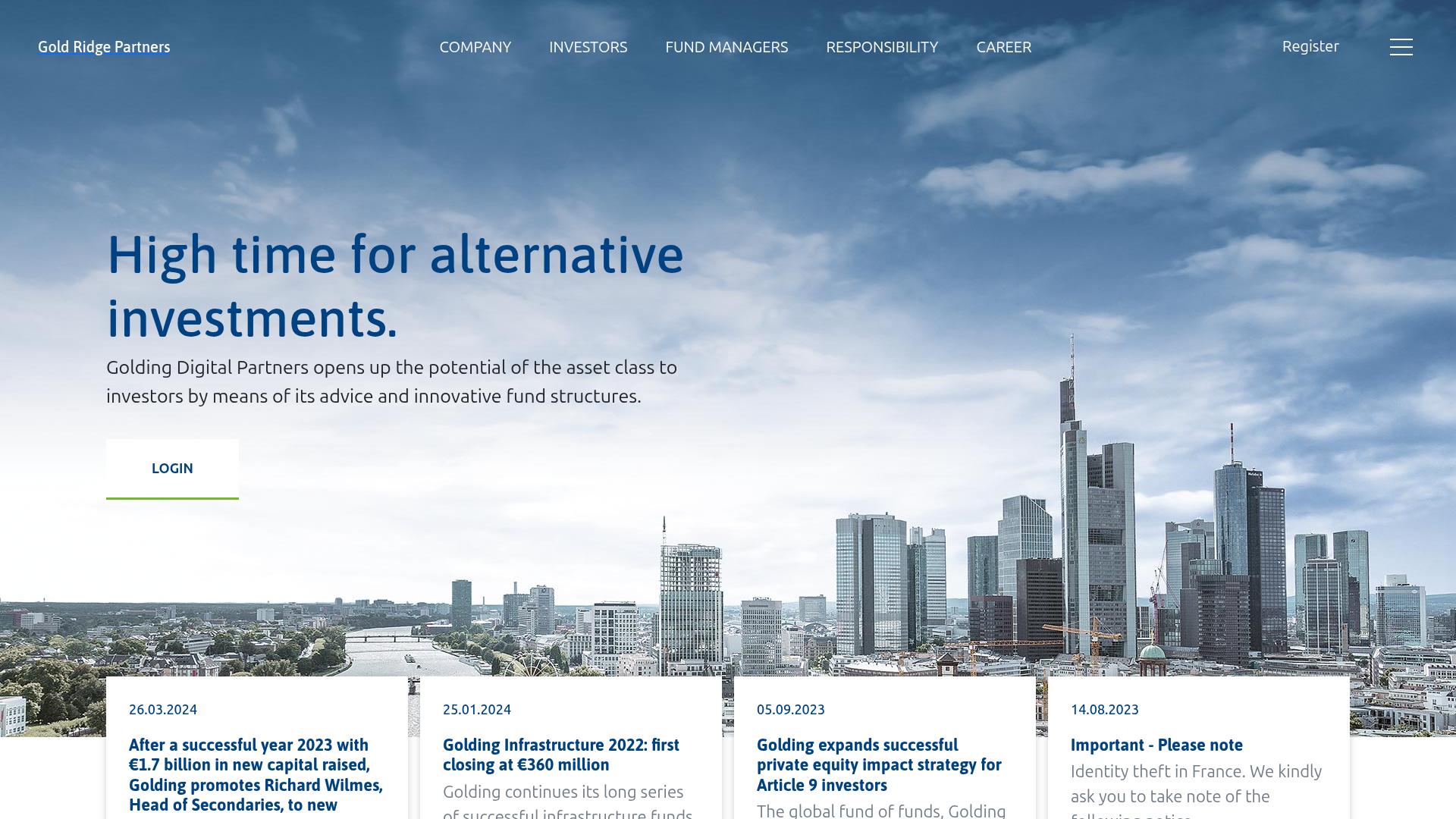 Screenshot goldridgepartners.com