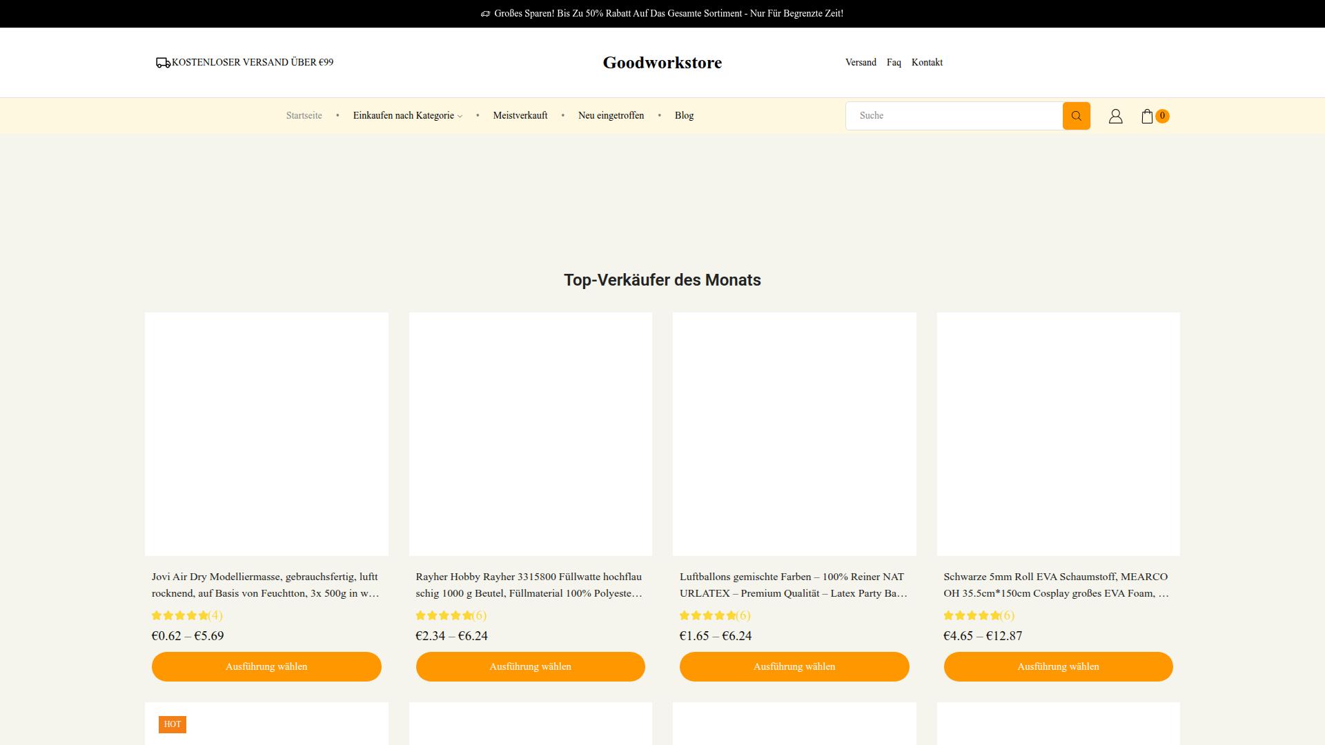 Screenshot goodworkstore.de
