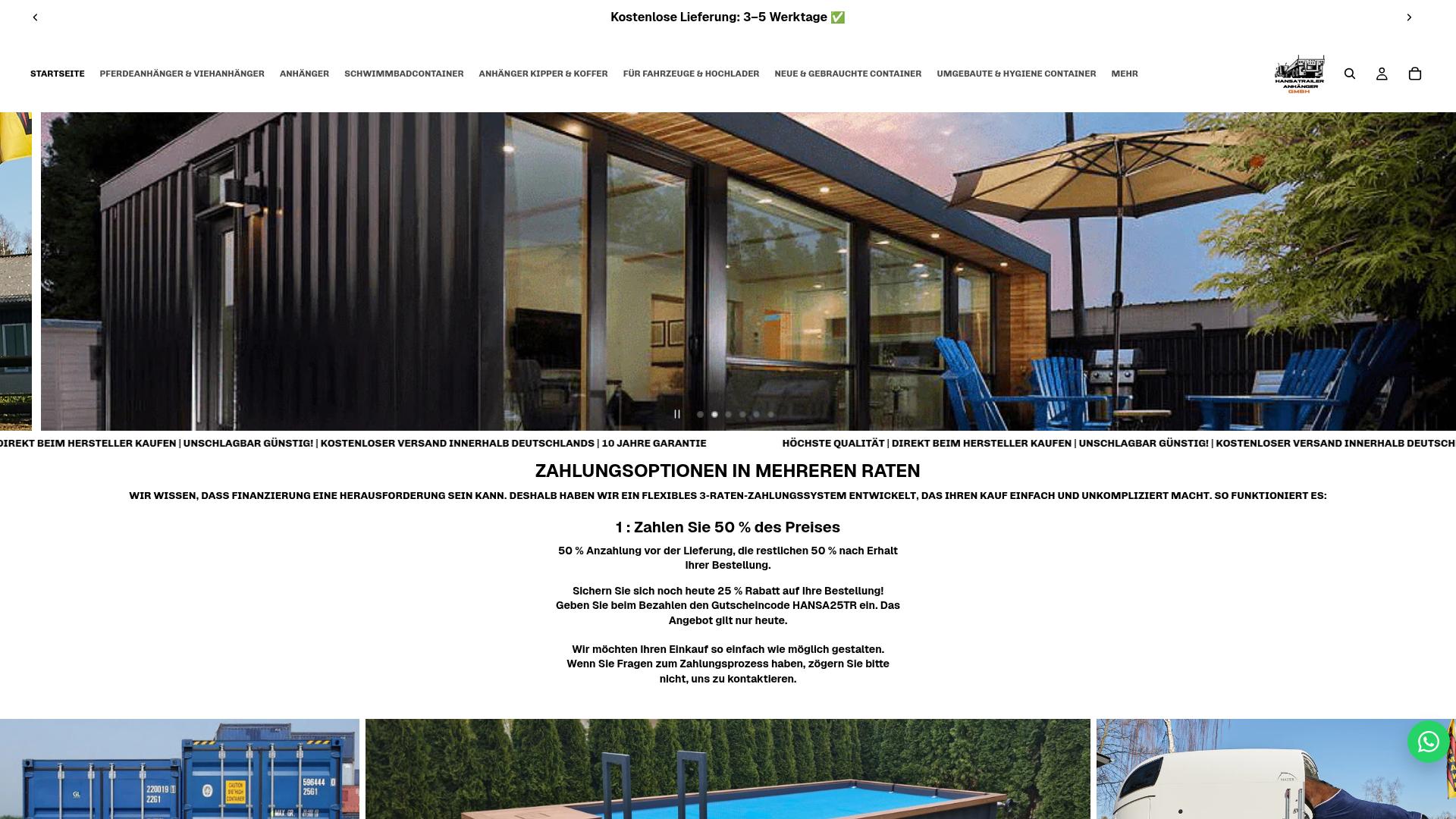 Screenshot hansatraileranhanger-de.com