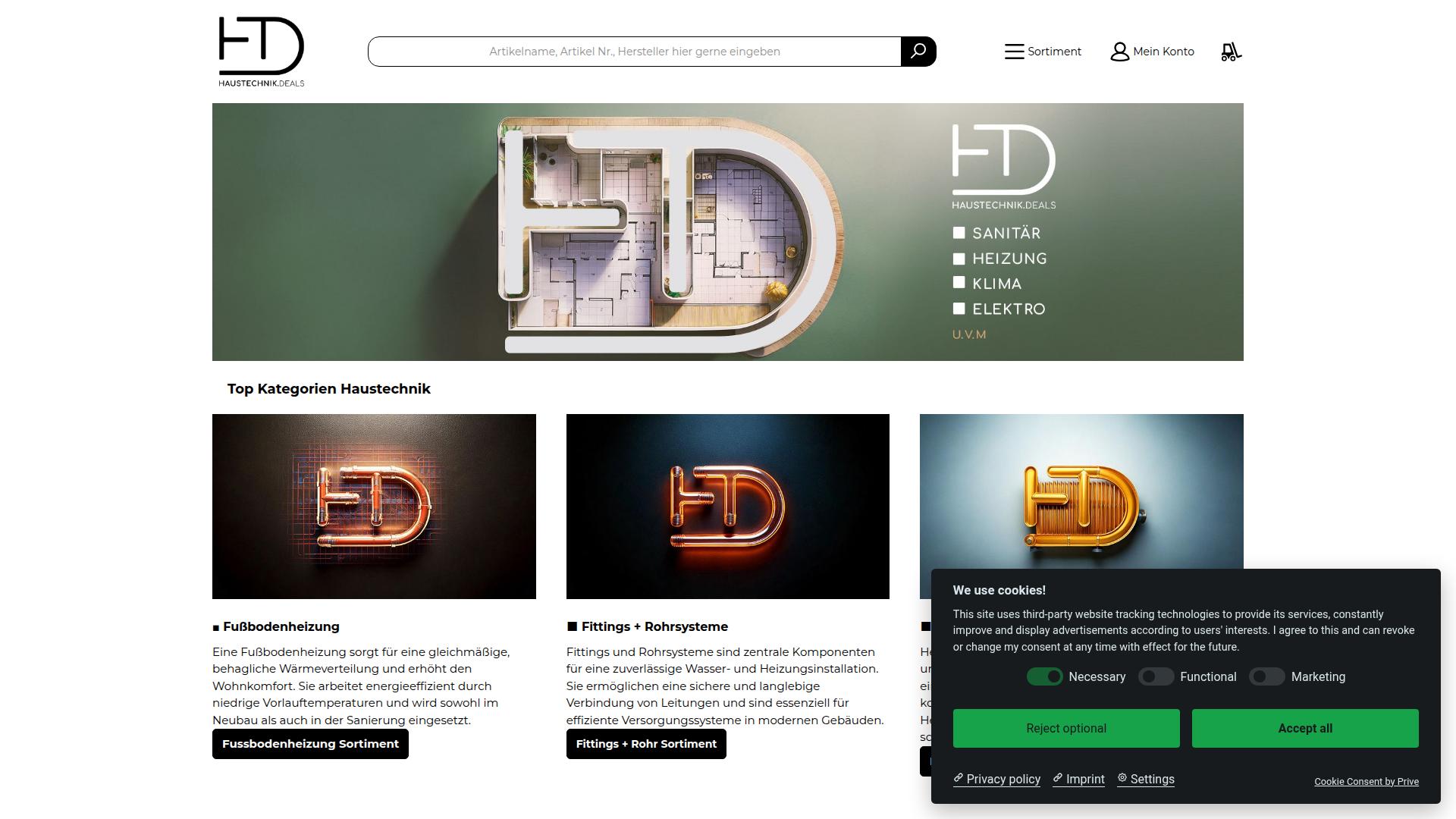 Screenshot haustechnik.deals