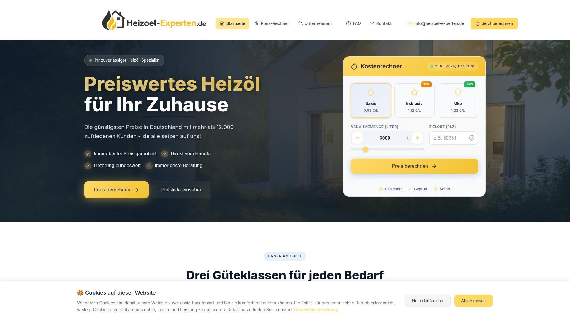 Screenshot heizoel-experten.de