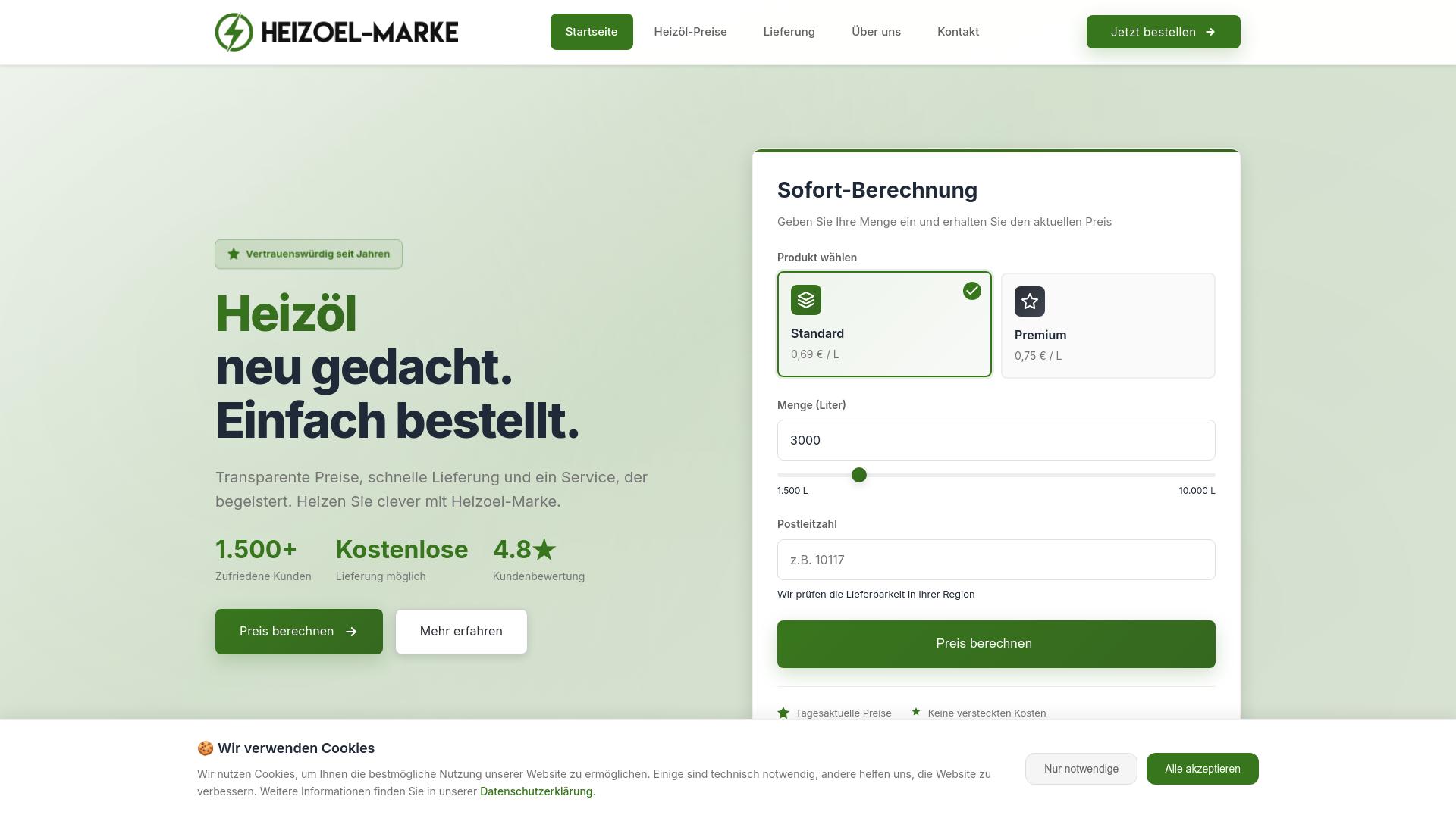 Screenshot heizoel-marke.de