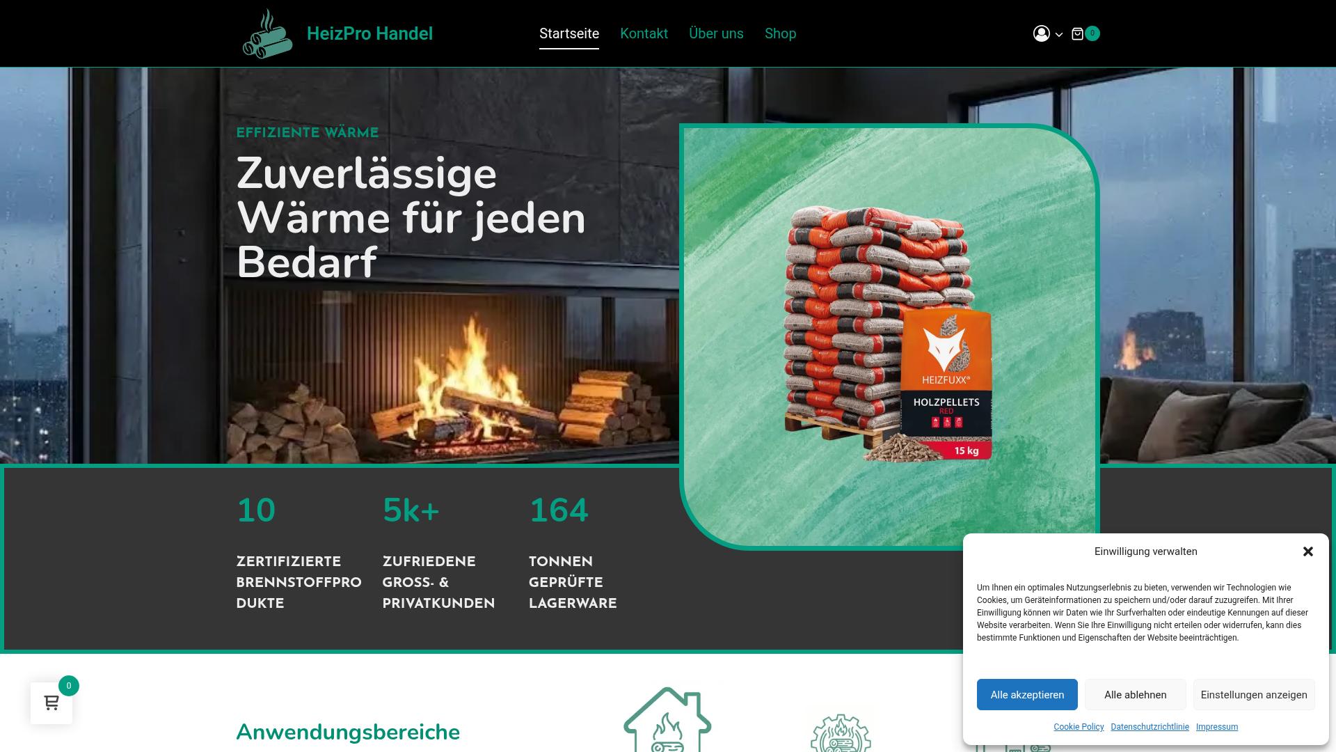 Screenshot heizprohandel.com