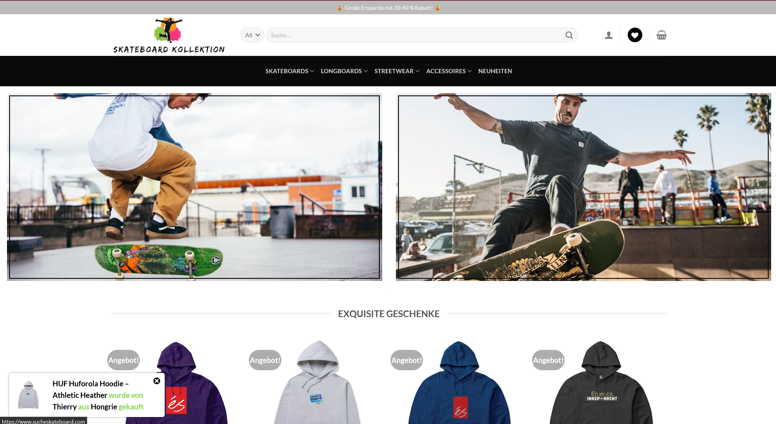 Screenshot sucheskateboard.com