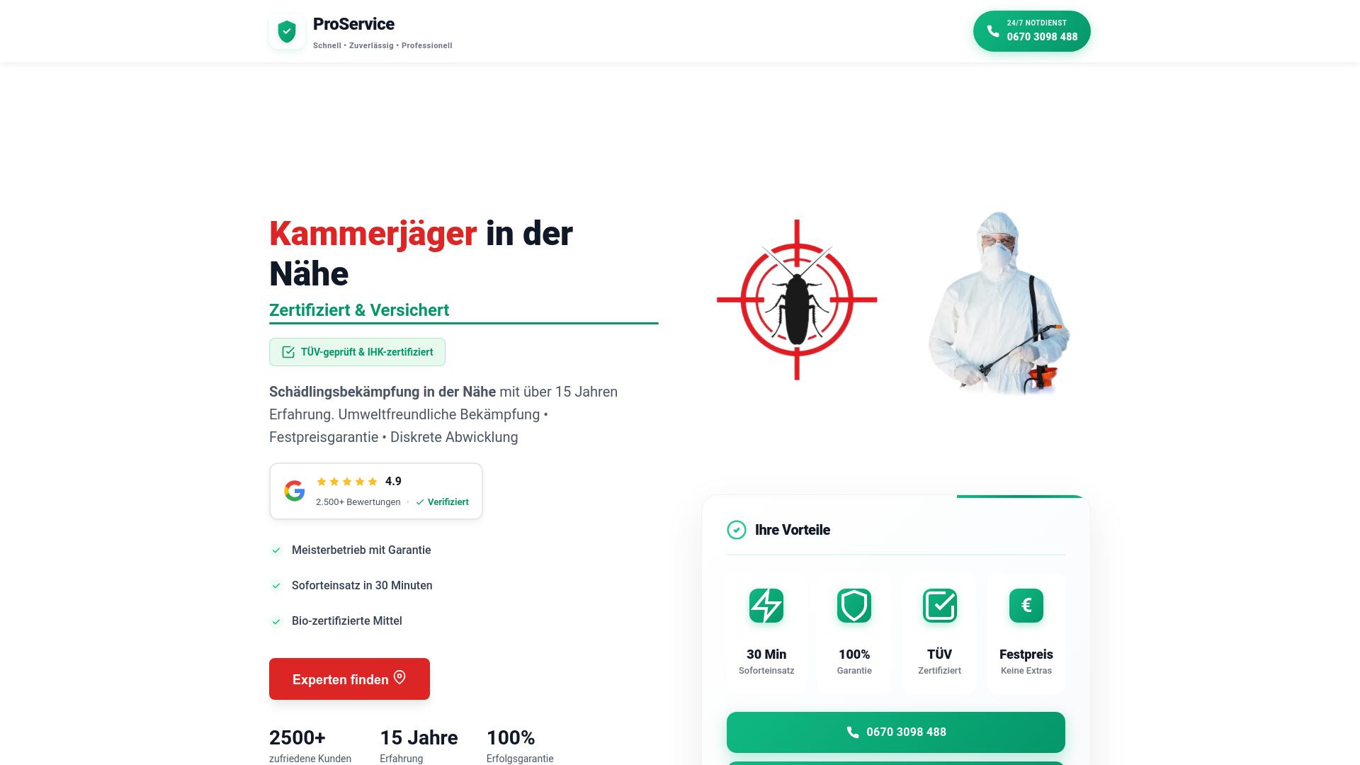 Screenshot insektnotdienst.at
