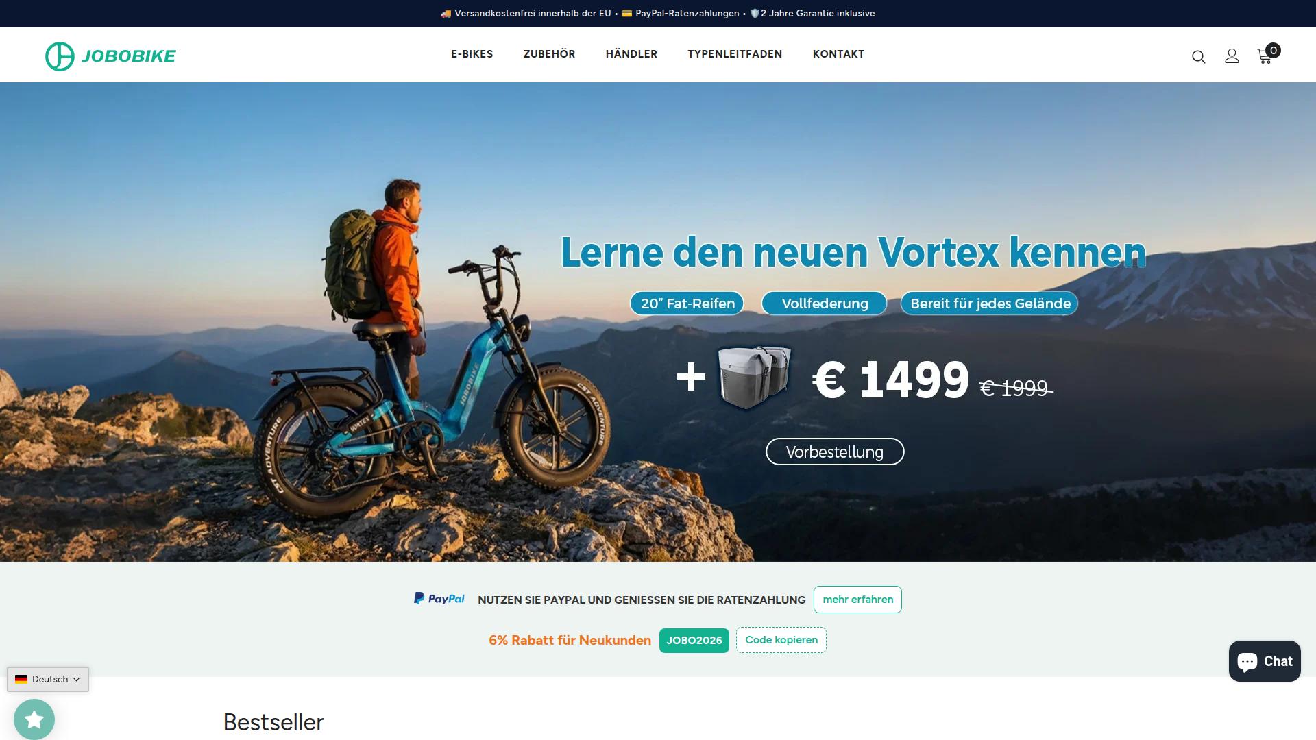 Screenshot jobobike.de