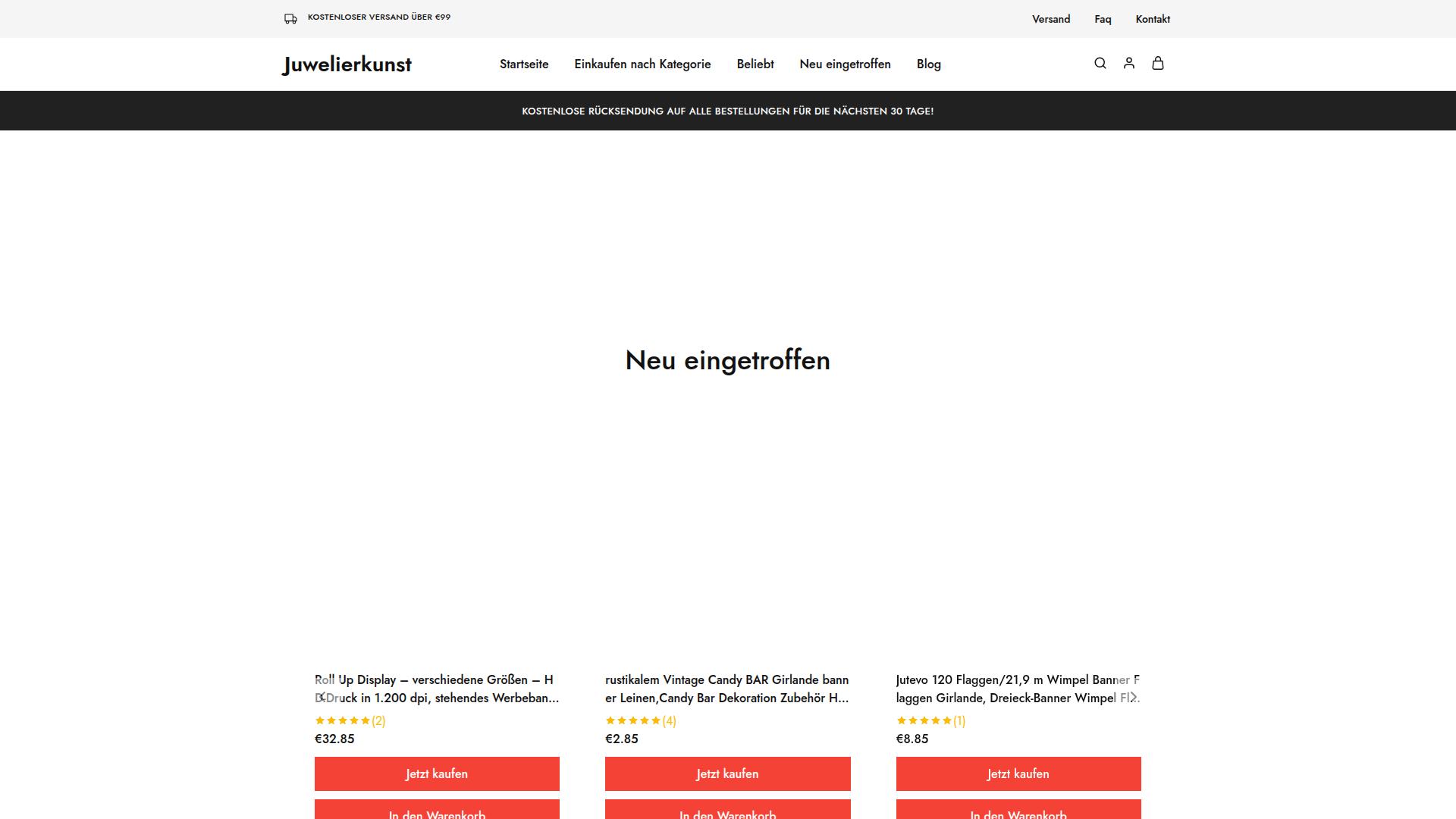 Screenshot juwelierkunst.de