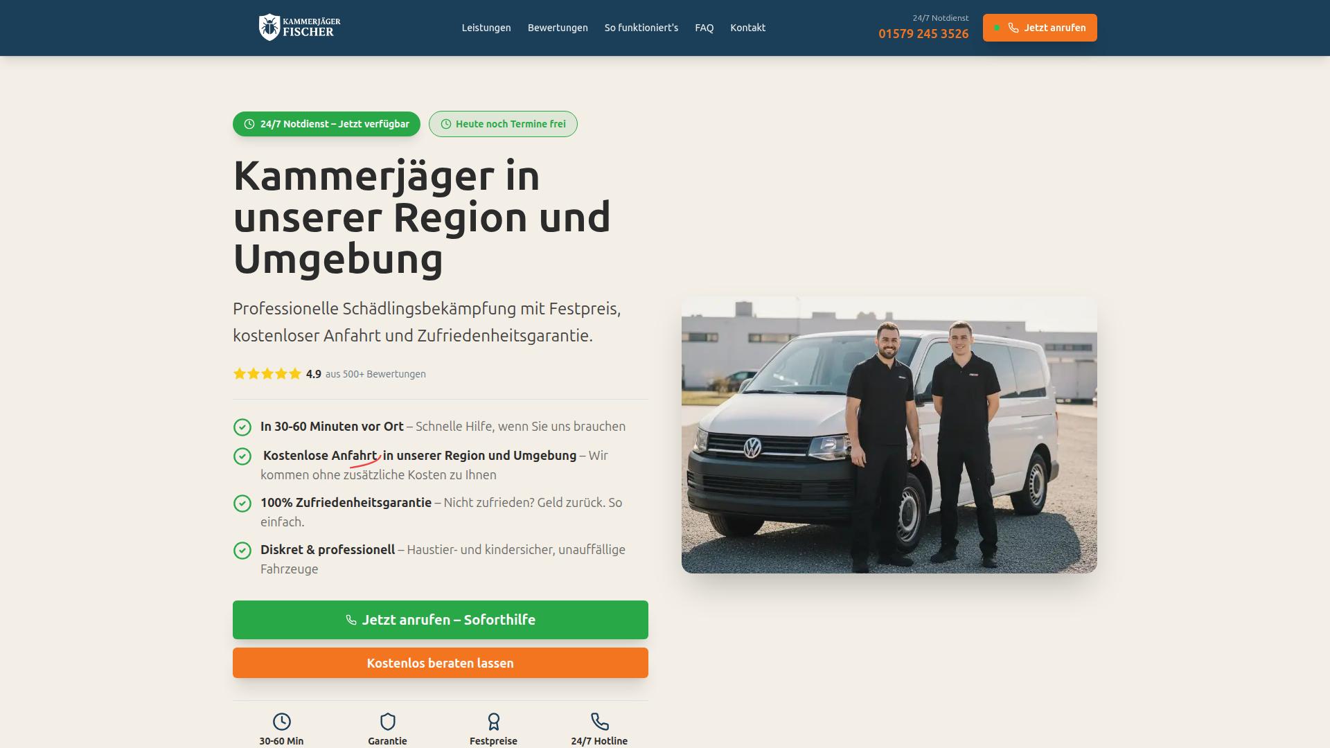 Screenshot kammerjaeger-fischer.de