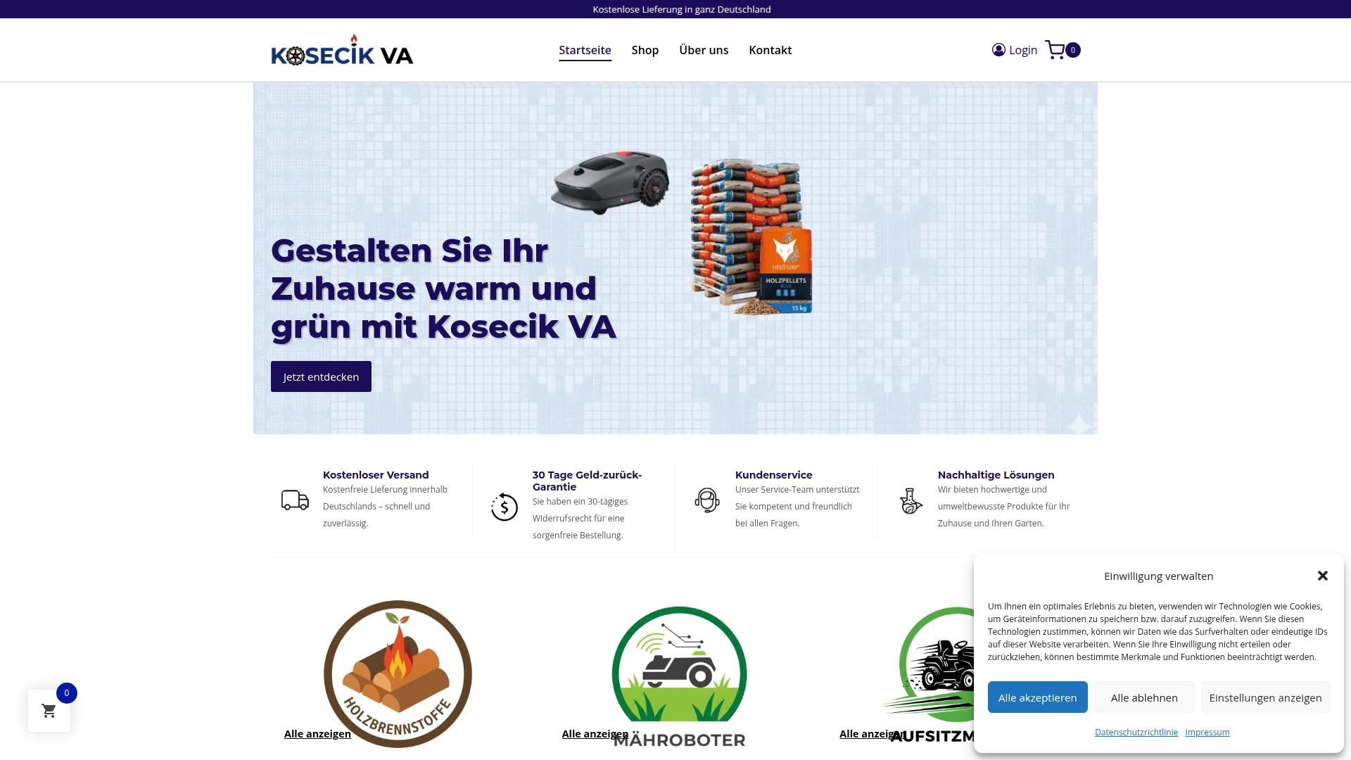 Screenshot kosecikva.com