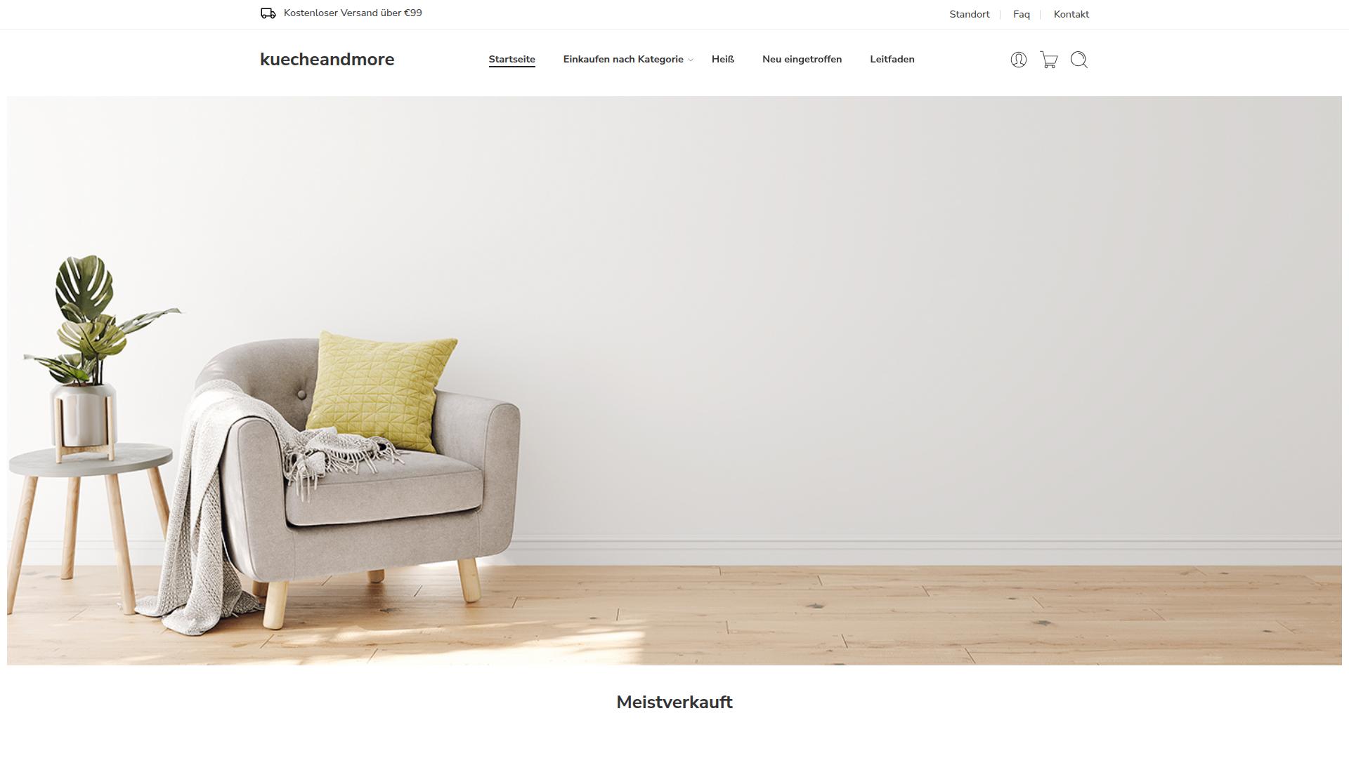 Screenshot kuecheandmore.de