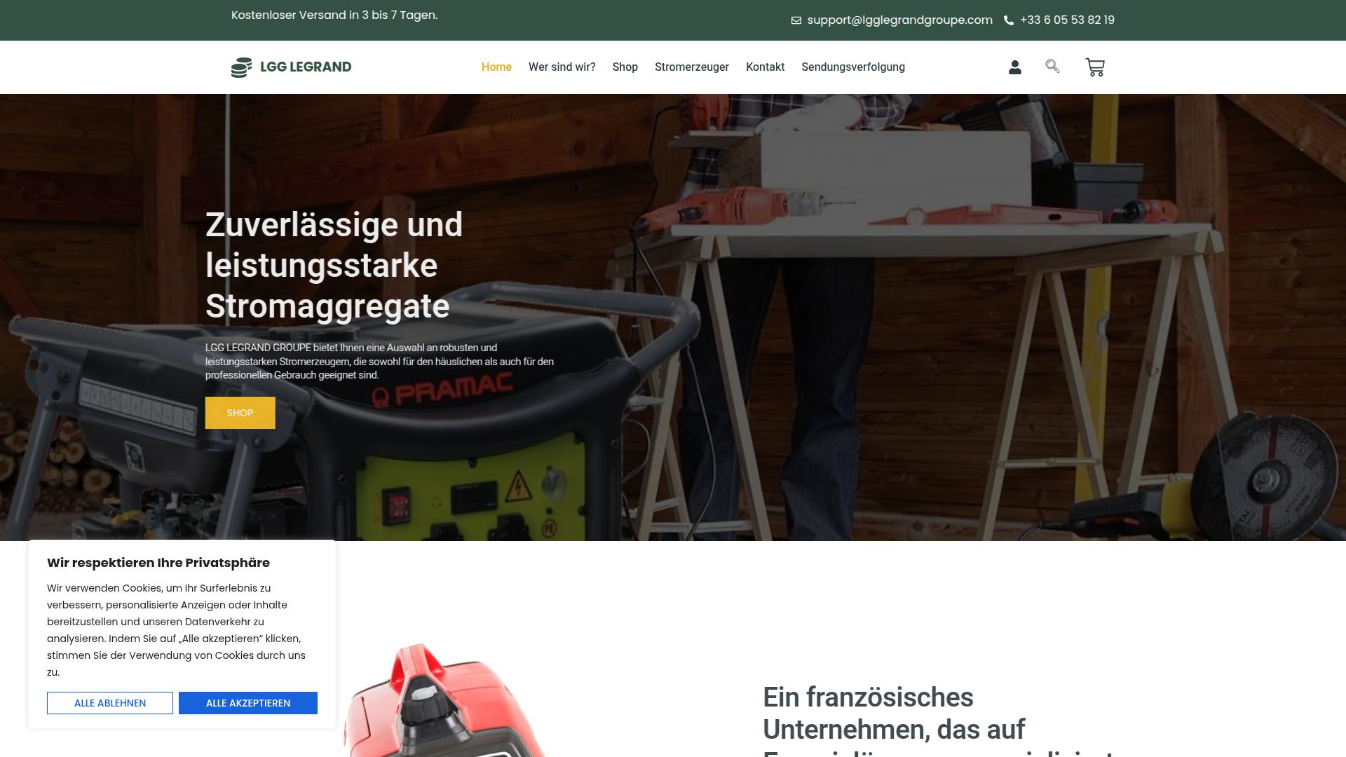 Screenshot lgglegrandgroupe.com