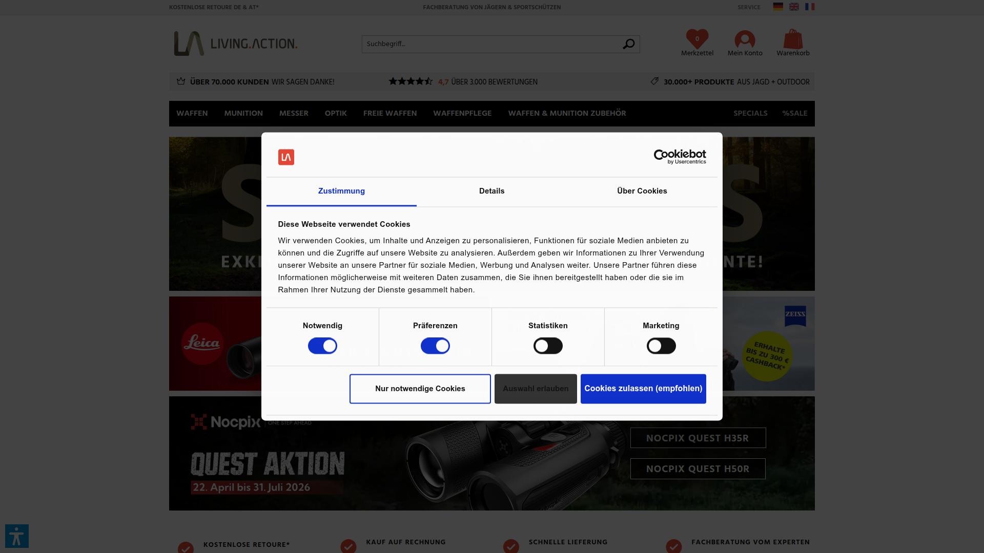 Screenshot livingaction.de
