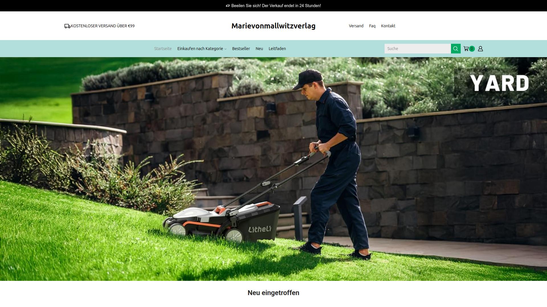 Screenshot marievonmallwitzverlag.de