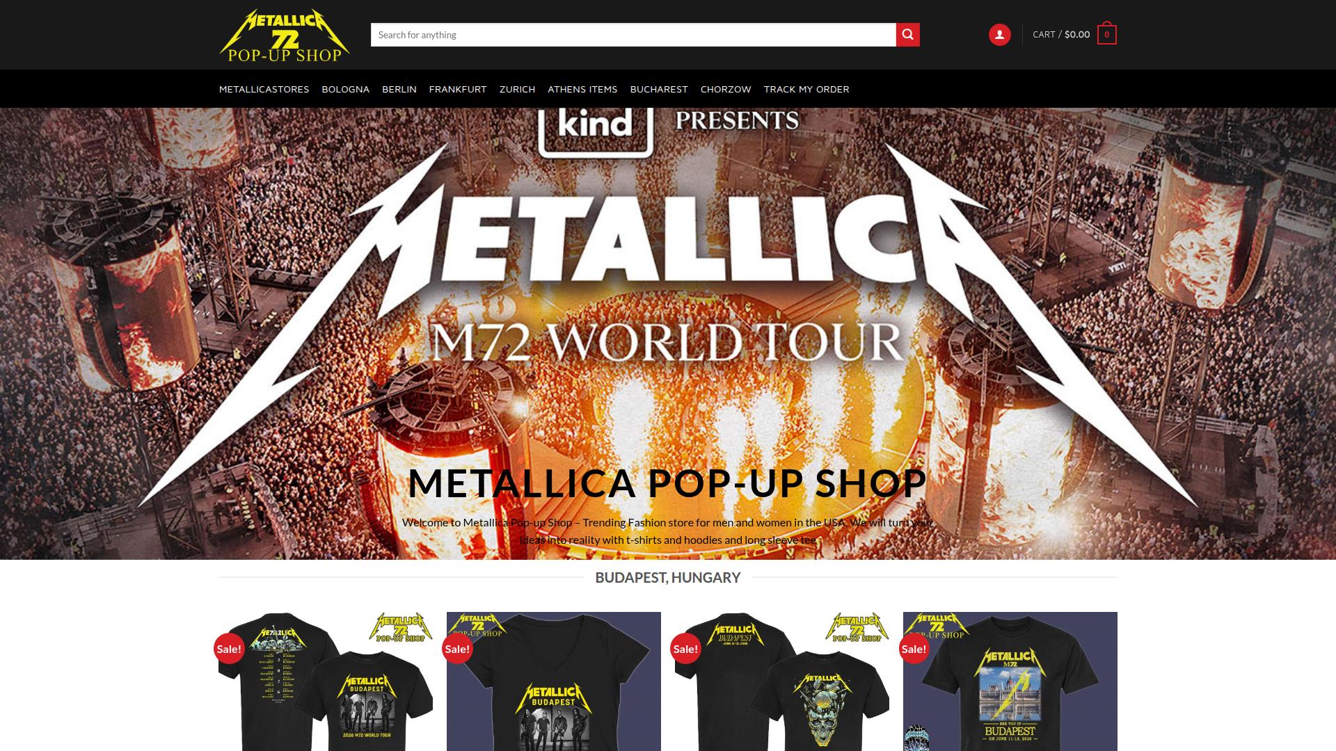 Screenshot metallicastores.com