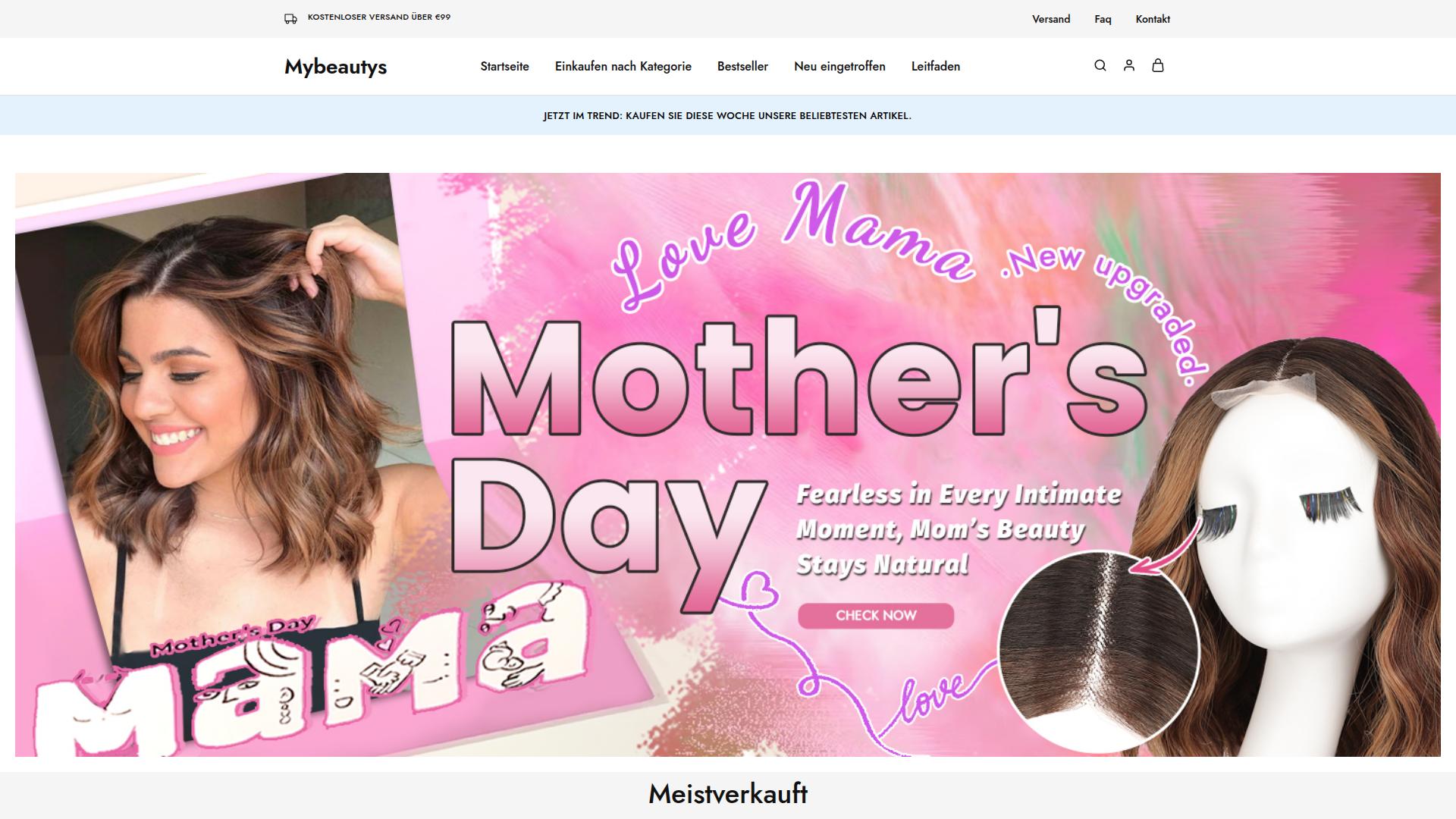 Screenshot mybeautys.de