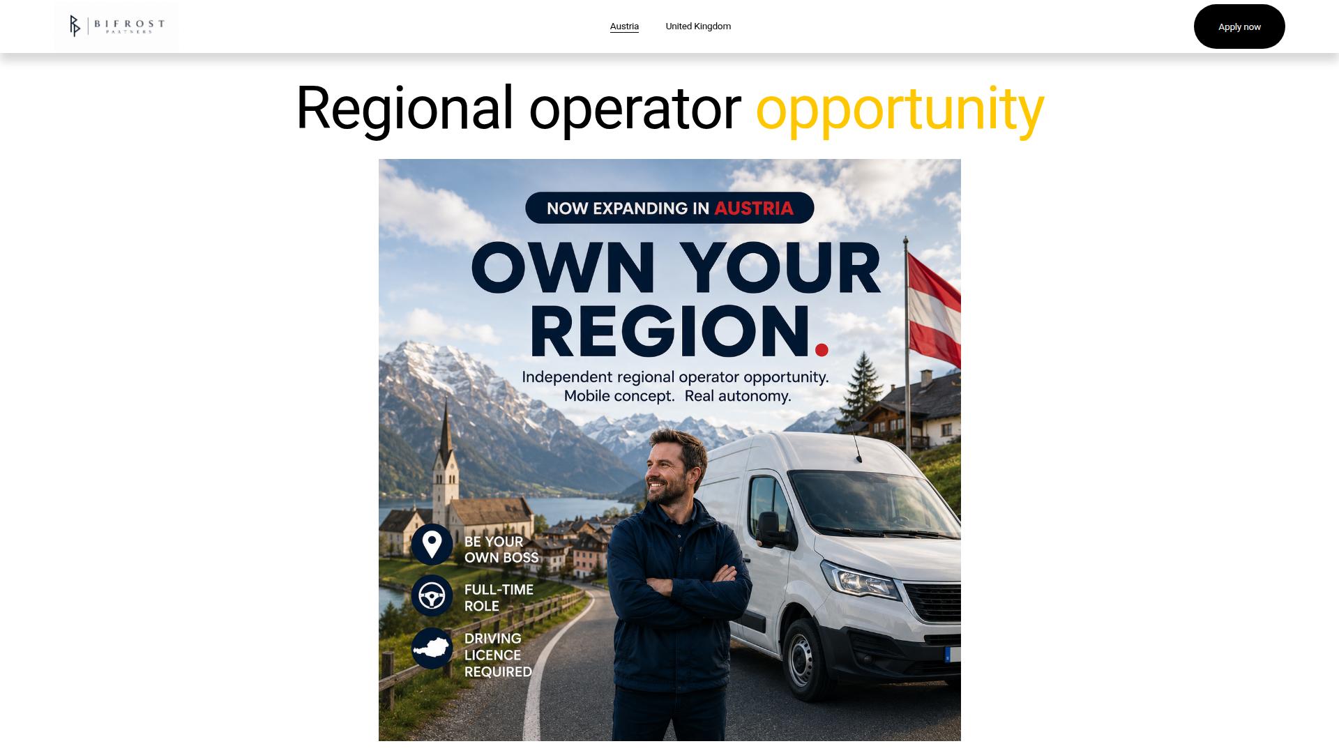 Screenshot ownyourregion.eu