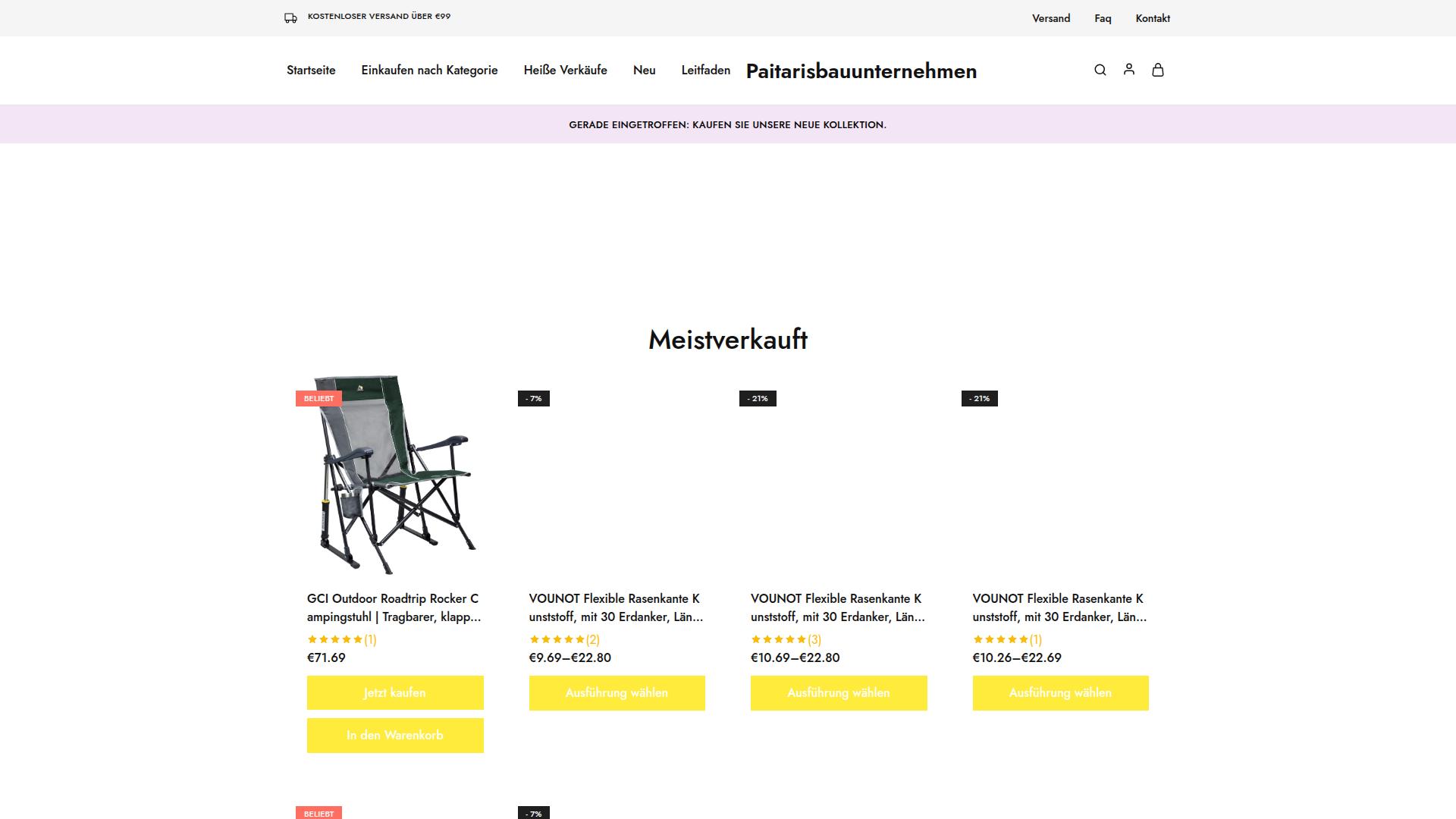 Screenshot paitarisbauunternehmen.de
