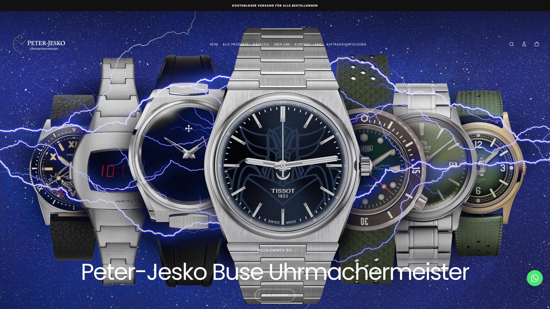 Screenshot peterjeskouhren.de