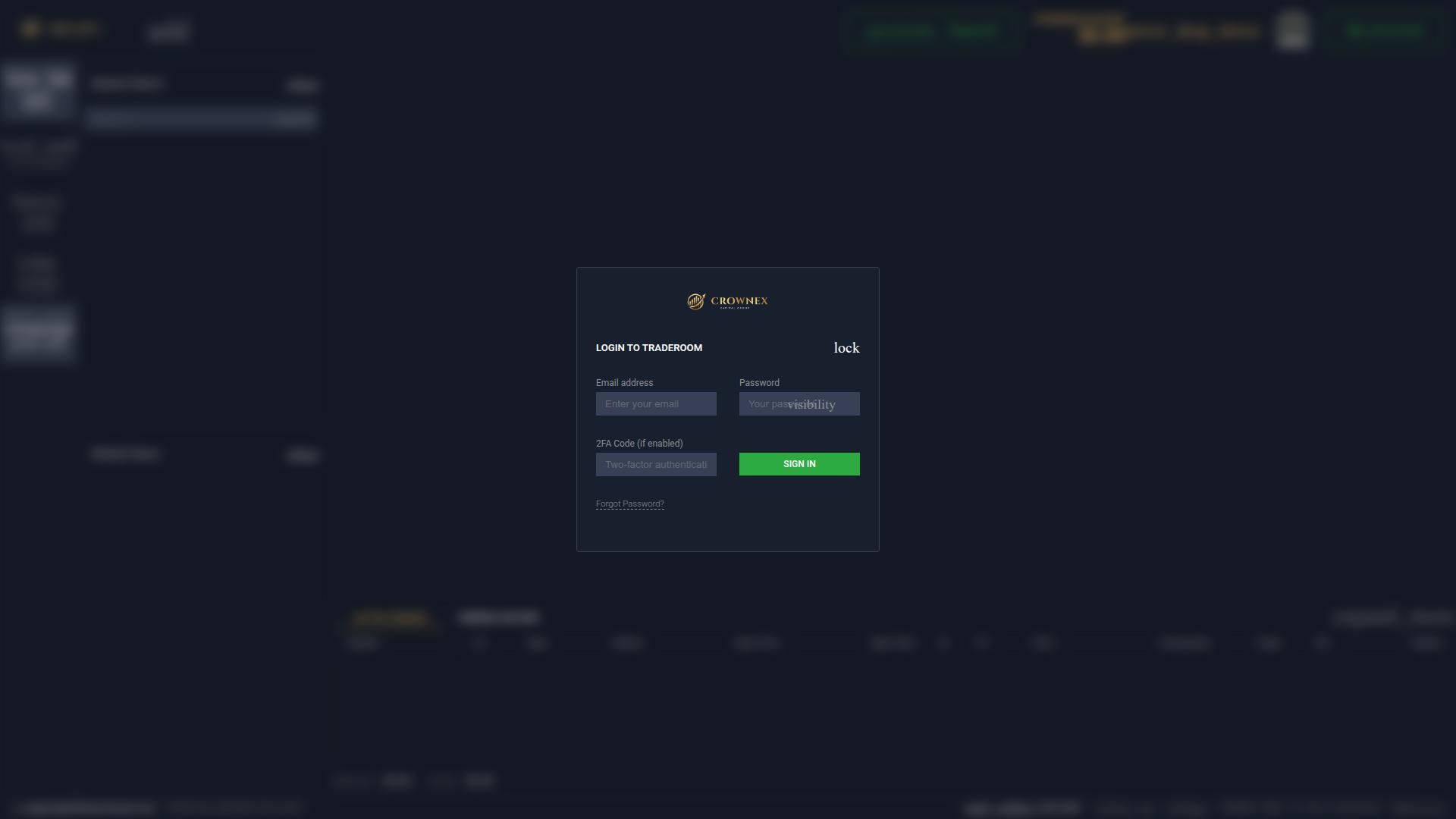Screenshot platform.softwarecrownex.com