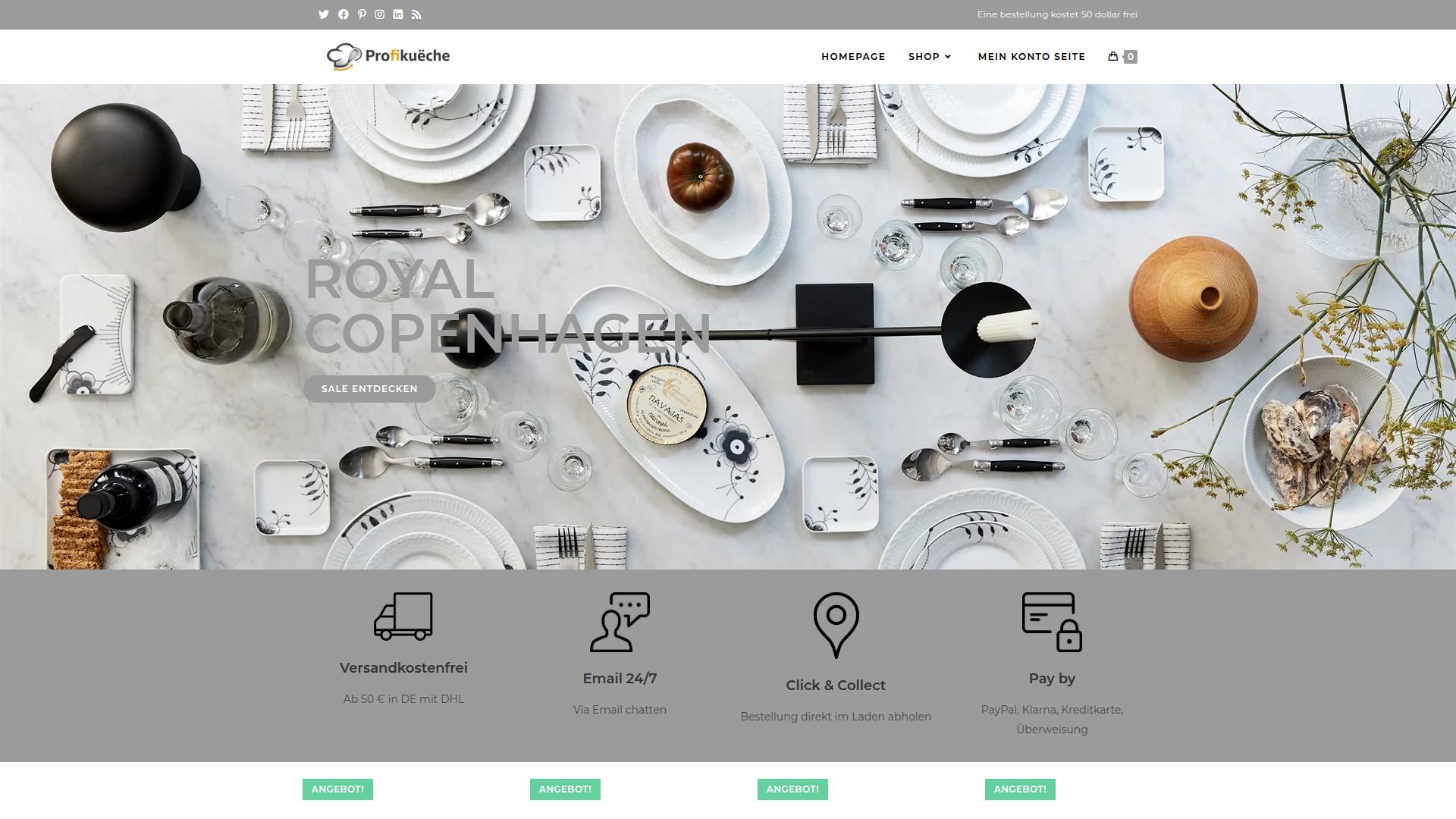 Screenshot profikueche.com