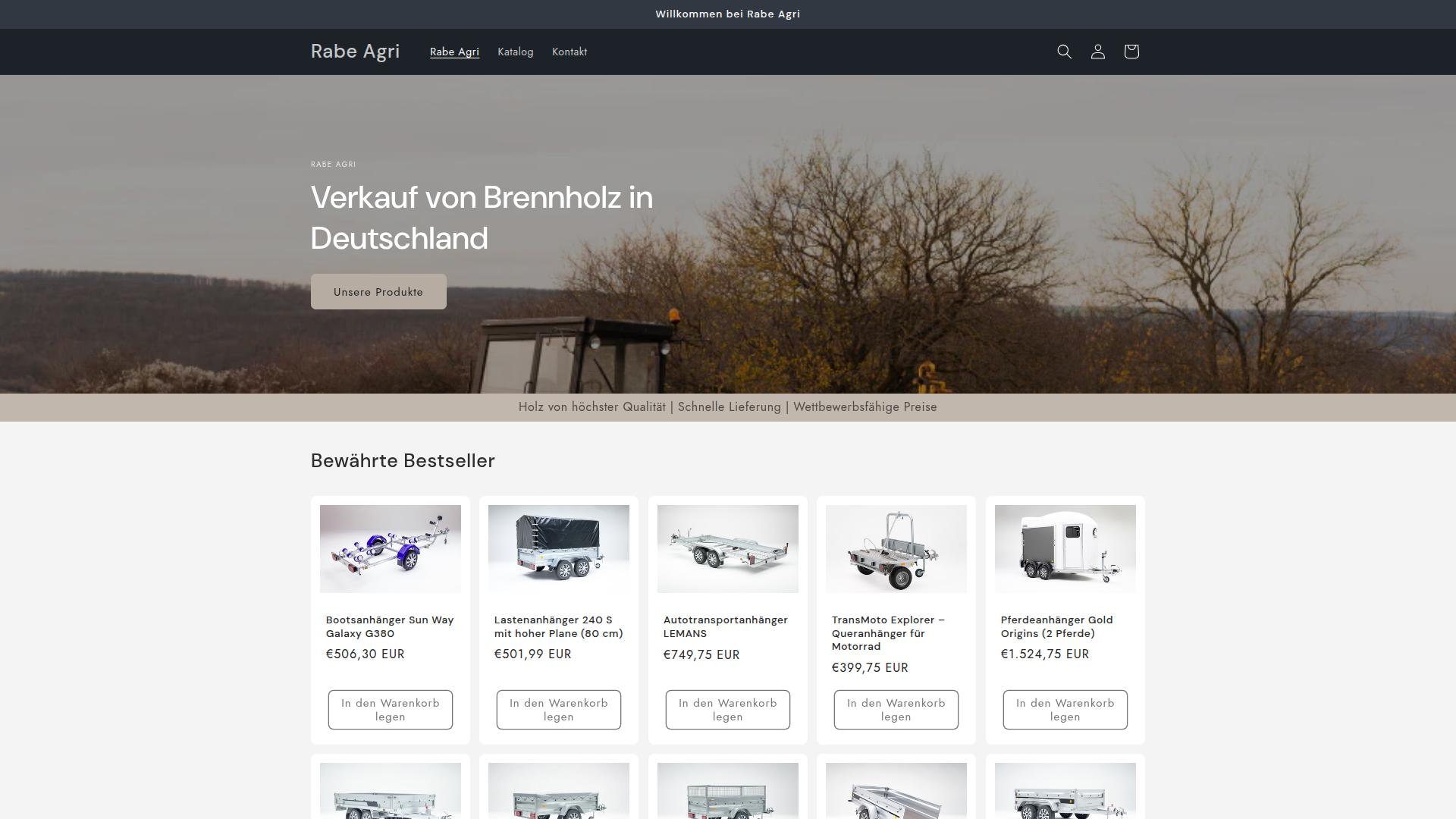 Screenshot rabeagrigmbh.de