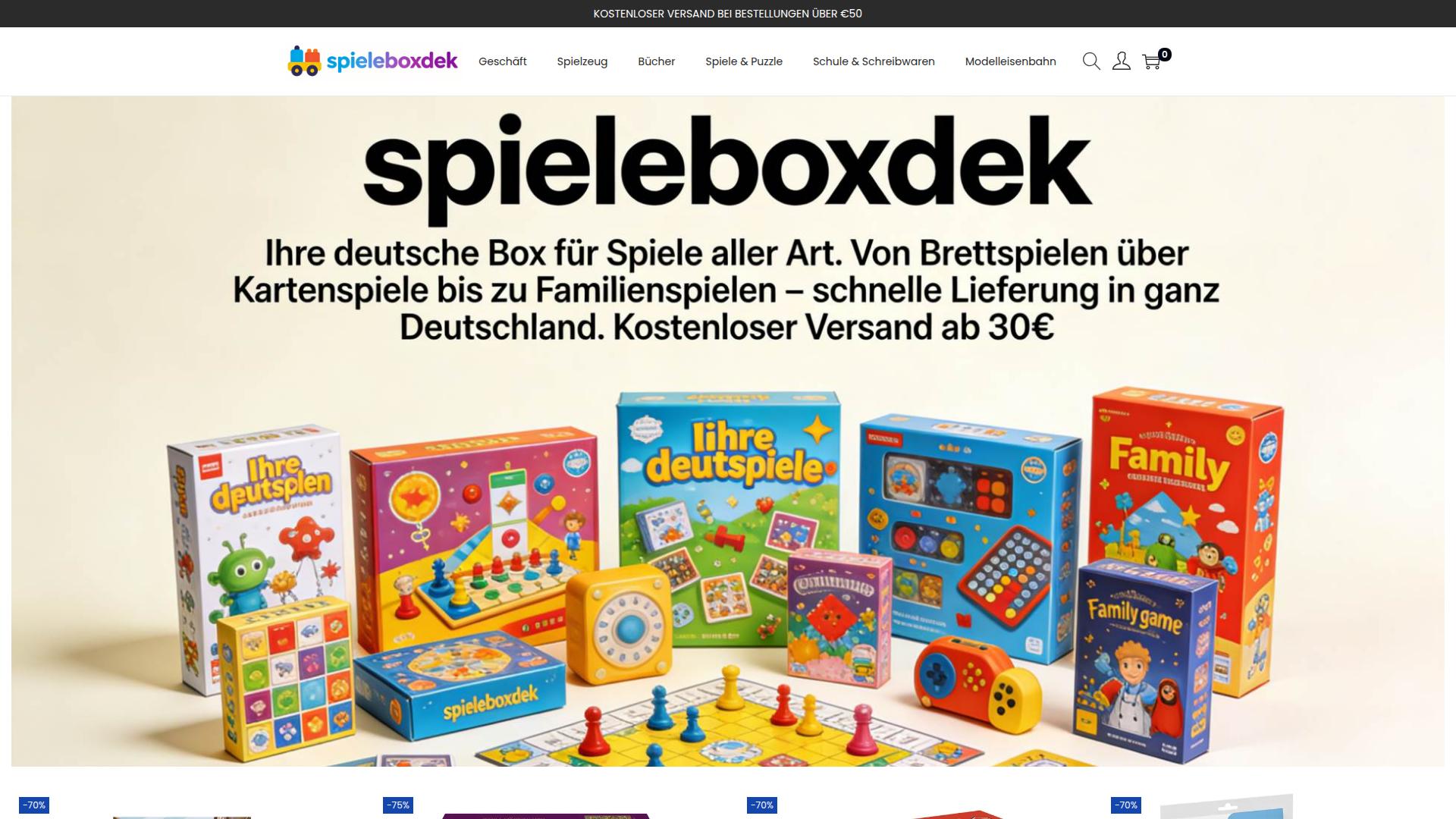 Screenshot spieleboxdek.com