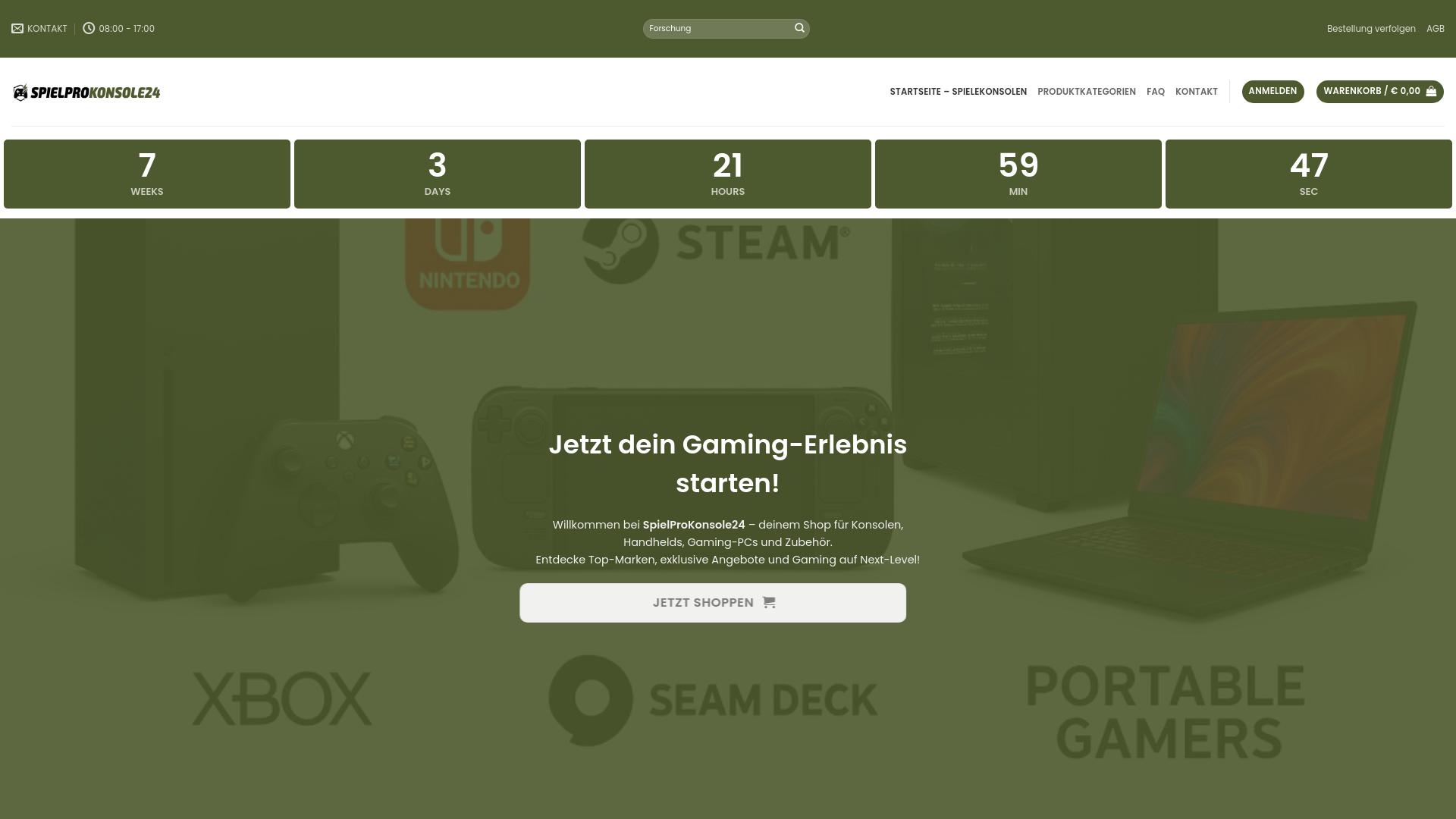 Screenshot spielprokonsole24.shop