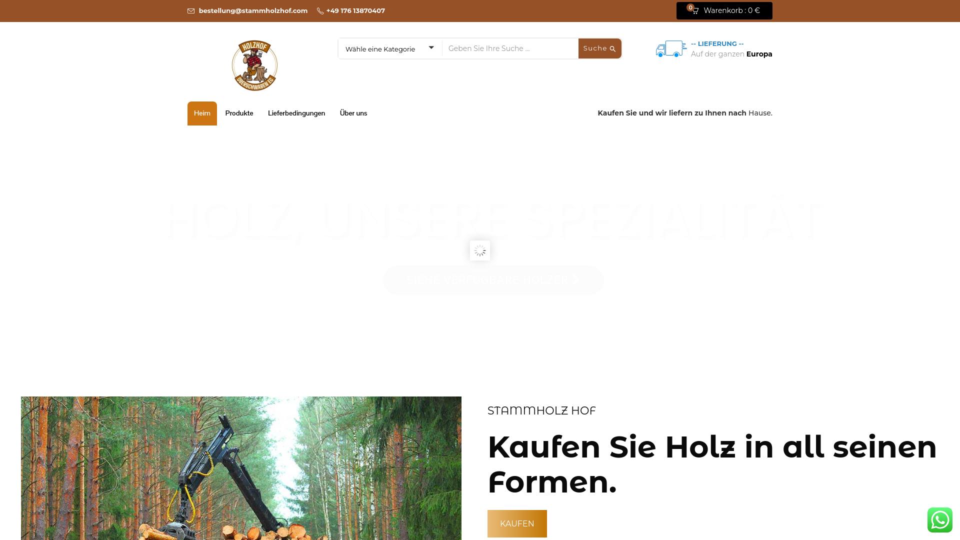 Screenshot stammholzhof.com
