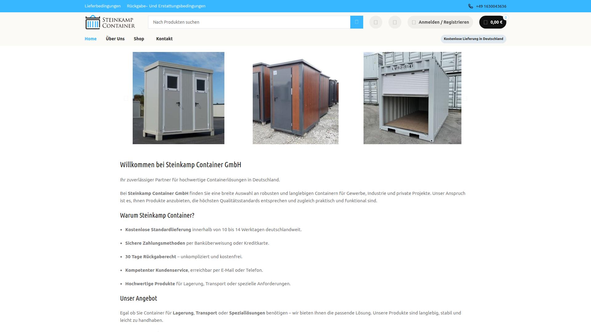 Screenshot steinkamp-container.com