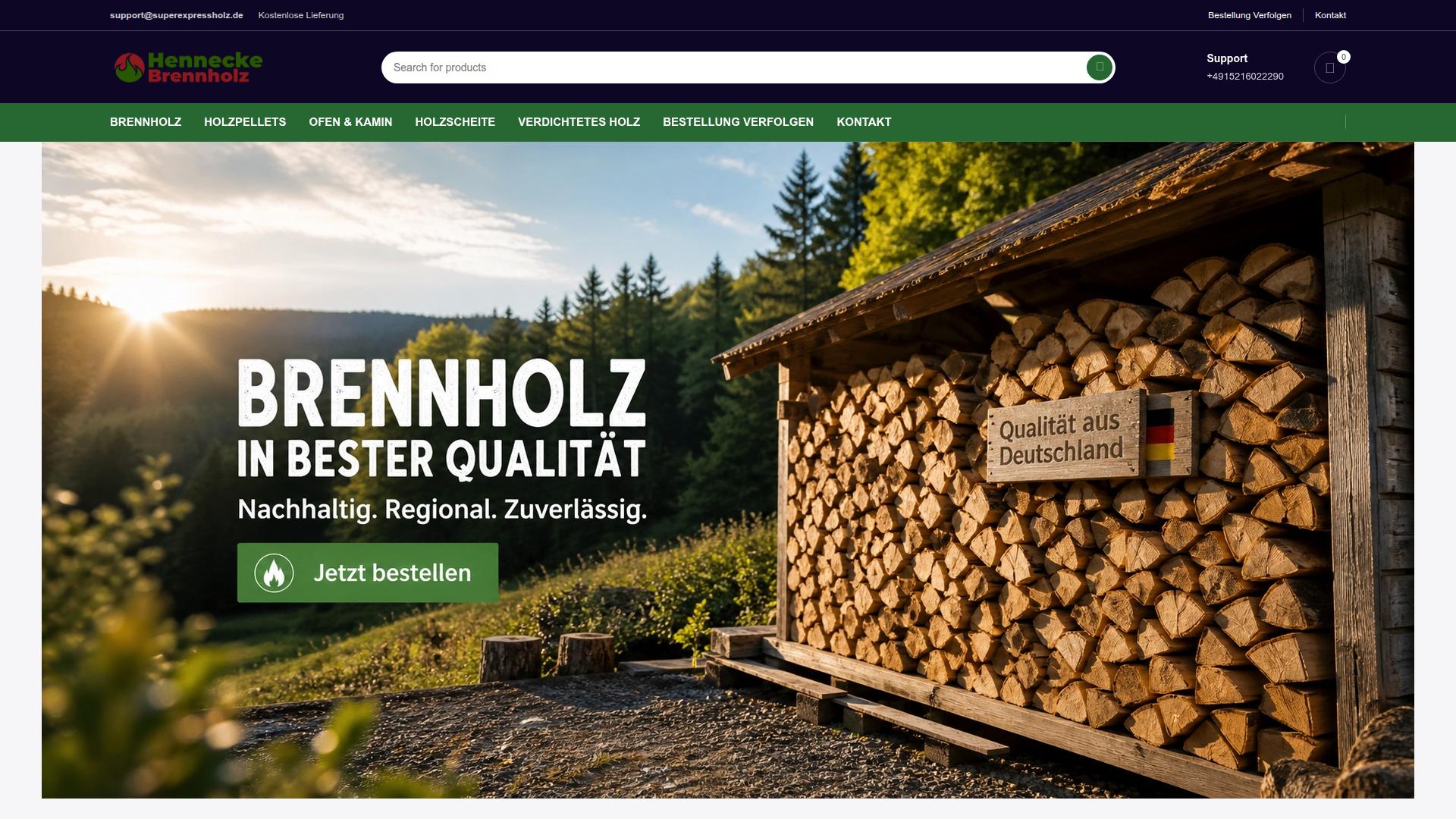 Screenshot superexpressholz.de