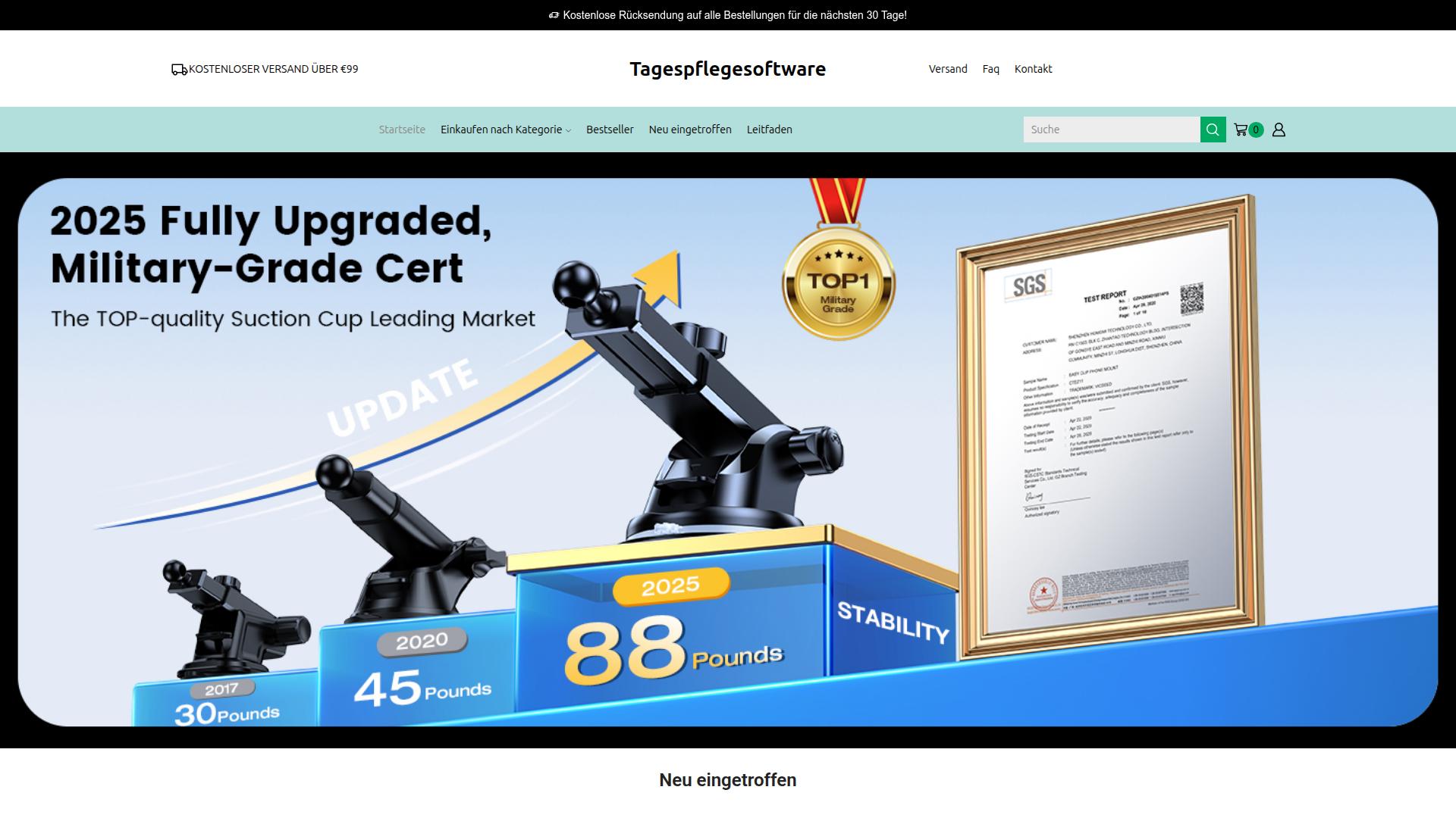 Screenshot tagespflegesoftware.de