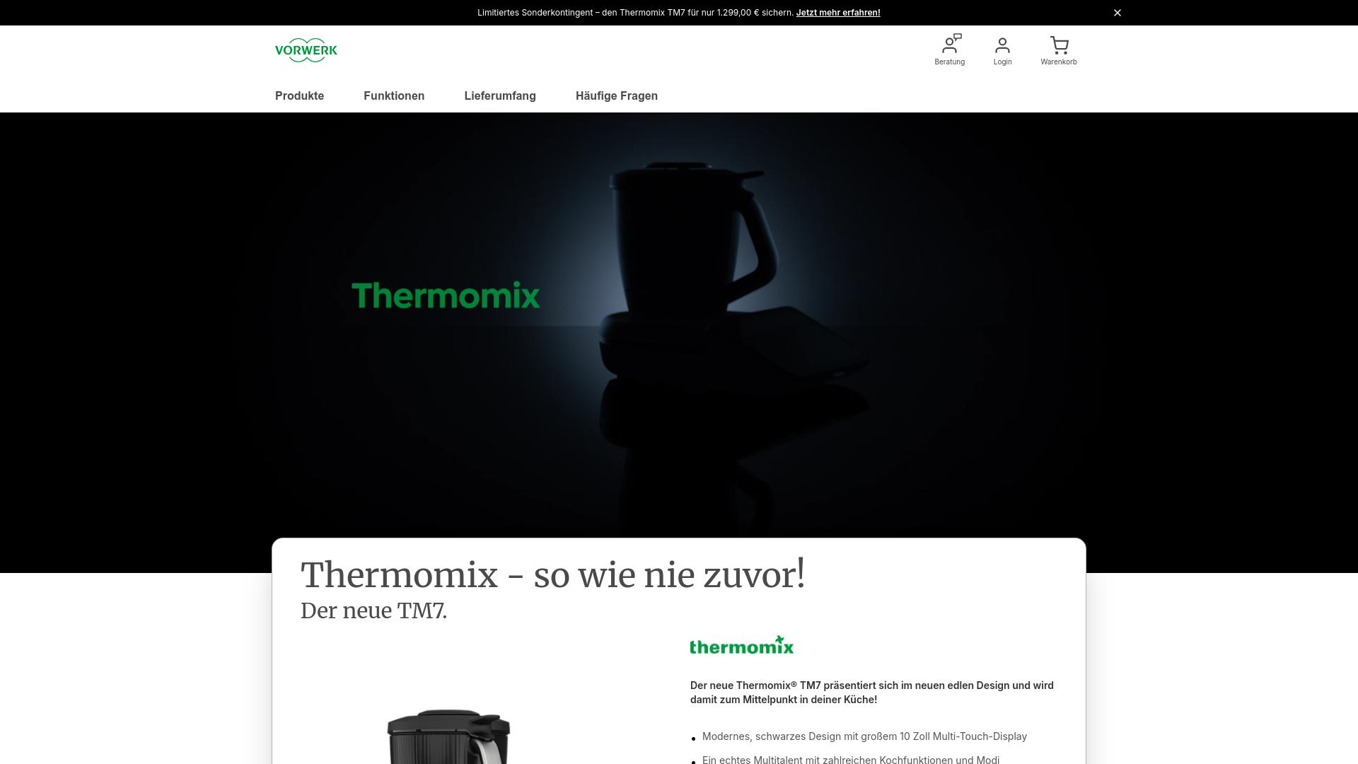 Screenshot thermomix-restposten.de